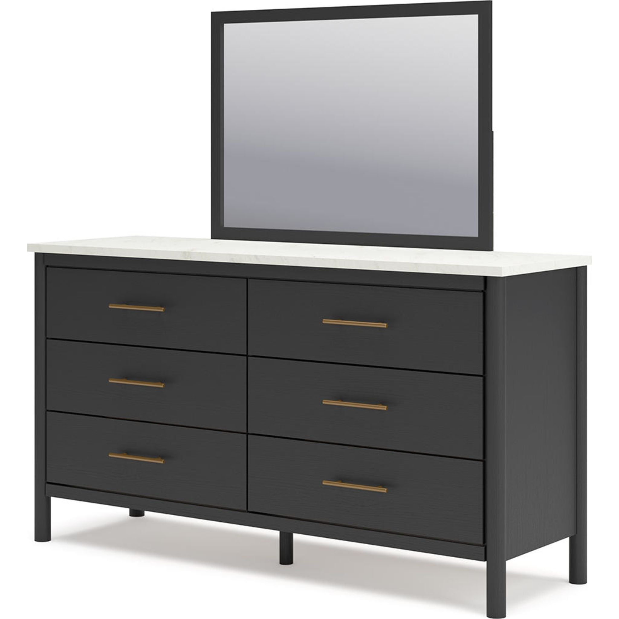 Cadmori 6-Piece Queen Size Platform Bedroom Set - Modern Wooden Bed Frame with Nightstands and Dresser - Perfect for Small Spaces & Apartment Living