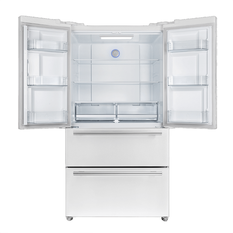 FORNO Moena 36 Inch French Door Refrigerator 19.2 Cu.Ft. Stainless Steel - Energy Efficient FFRBI1820 36SB for Modern Kitchen & Open Concept Living Spaces