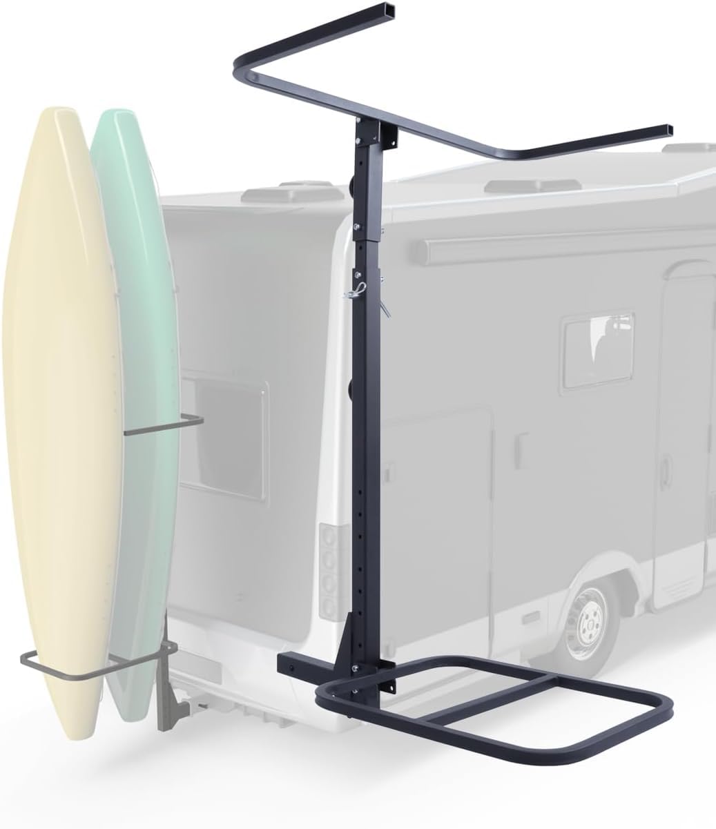 Upgraded Heavy Duty RV Truck Kayak Rack - Vertical SUP & Kayak Carrier for Secure Transport - Perfect for Camping, Road Trips & Water Sports Adventures