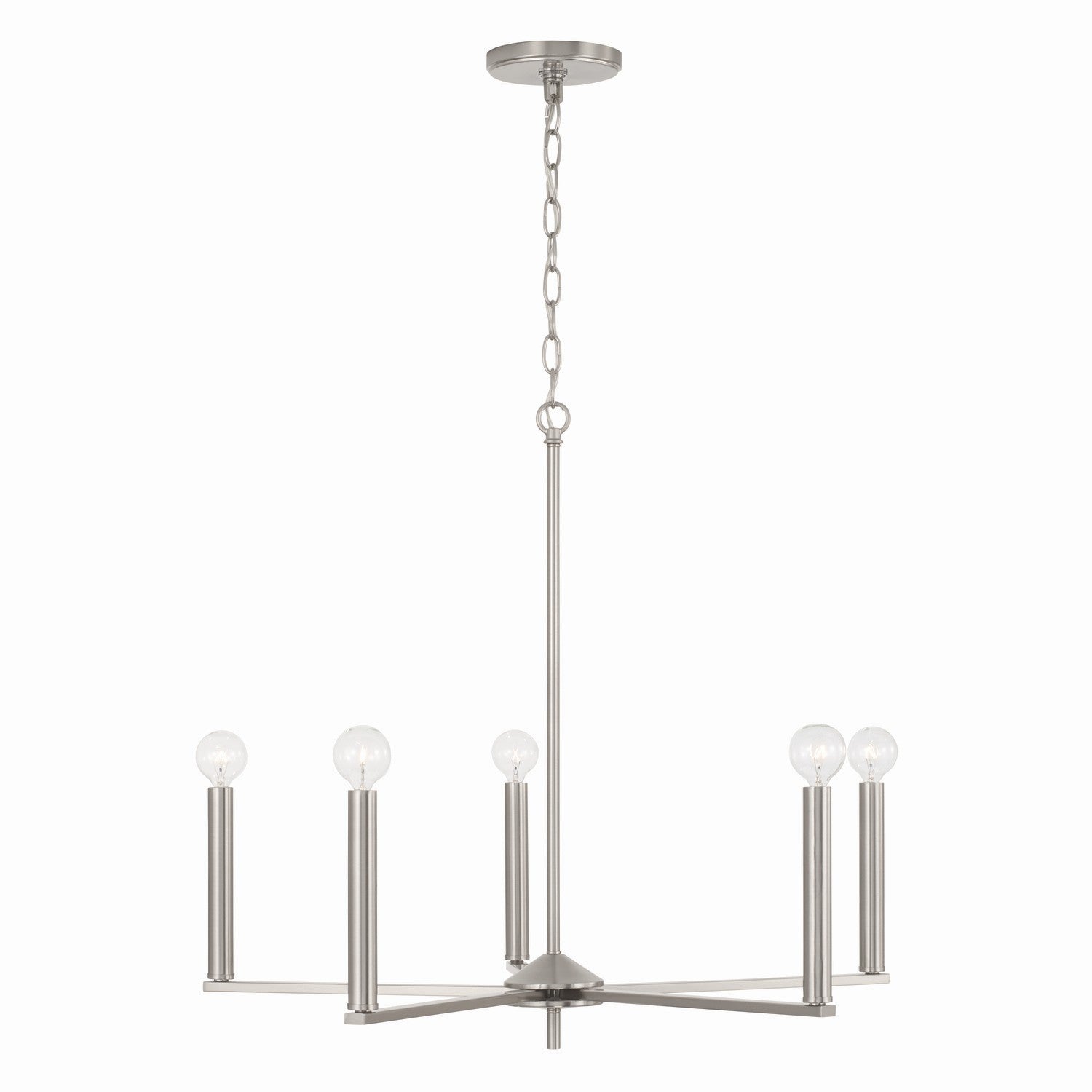 Capital Lighting Five Light Chandelier - Modern Crystal Ceiling Fixture for Dining Room, Bedroom & Living Room | Elegant Home Decor Lighting Solution