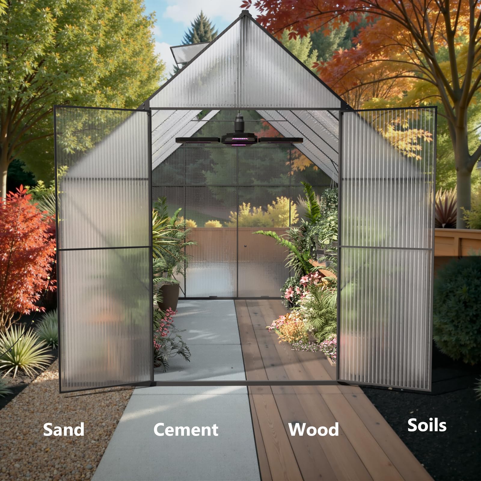 8x12 FT Heavy Duty Polycarbonate Greenhouse for Outdoors - Large Walk-in Aluminum Hot House with Roof Vent | Perfect for Backyard Gardening, Plant Growing & Outdoor Greenhouse Garden Use