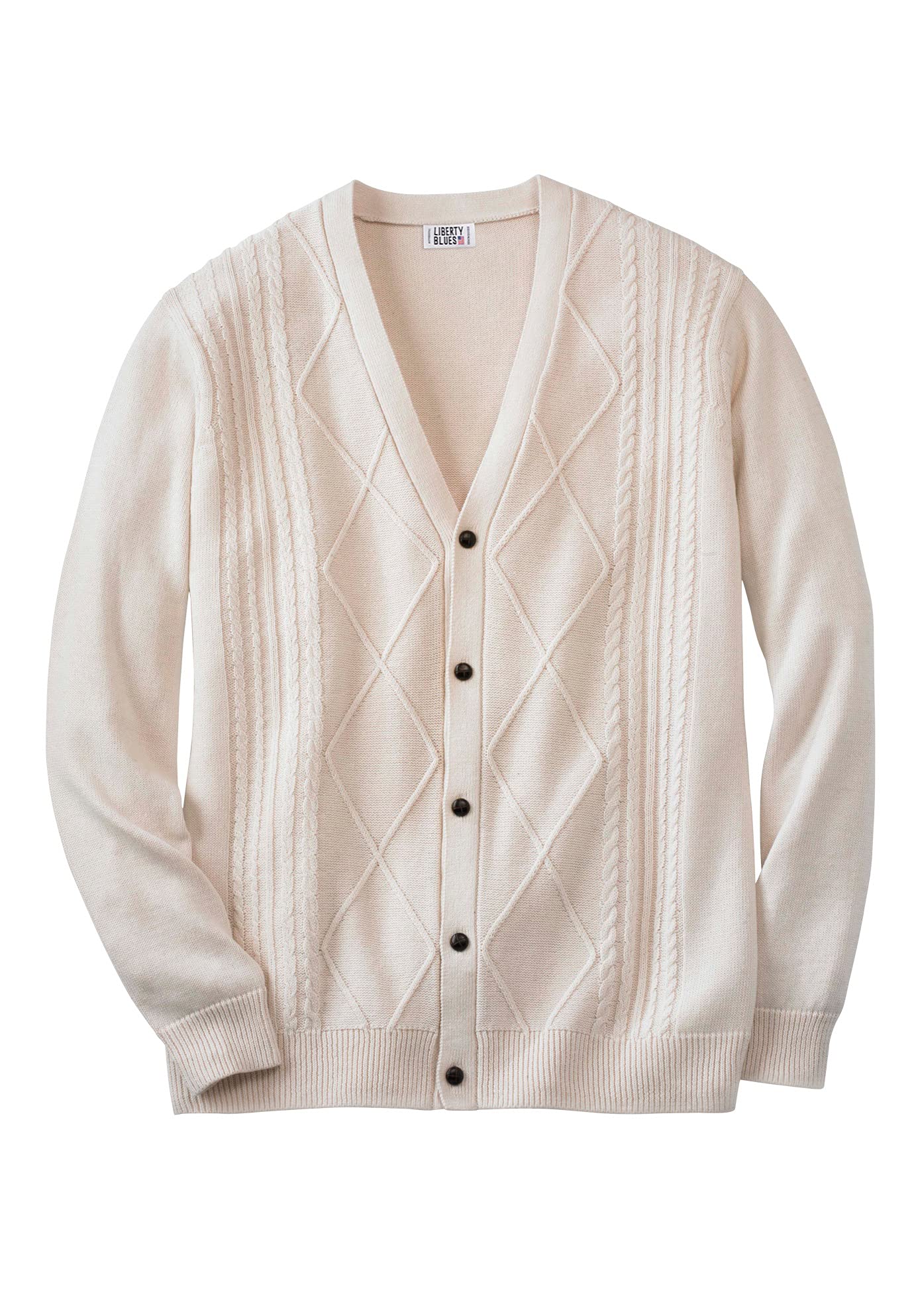 KingSize Men's Big & Tall Cable Knit Cardigan Sweater - Warm Winter Pullover for Casual Outfits & Office Wear
