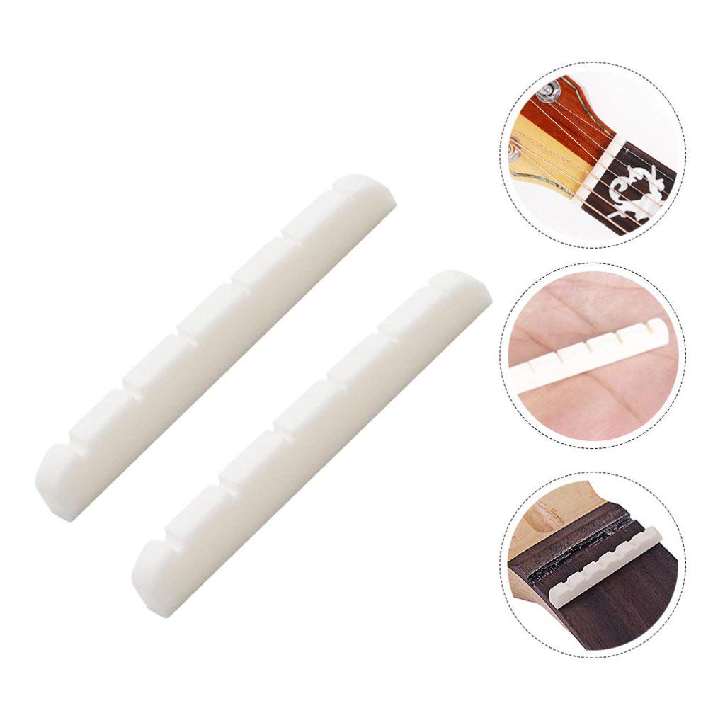Premium 2-Piece Natural Bone Guitar Nut Set for Electric, Acoustic, Classical & Banjo – High-Quality White Bone Bridge Nut – Perfect for DIY Guitar Repair & Upgrades – Ideal for Musicians & Luthiers