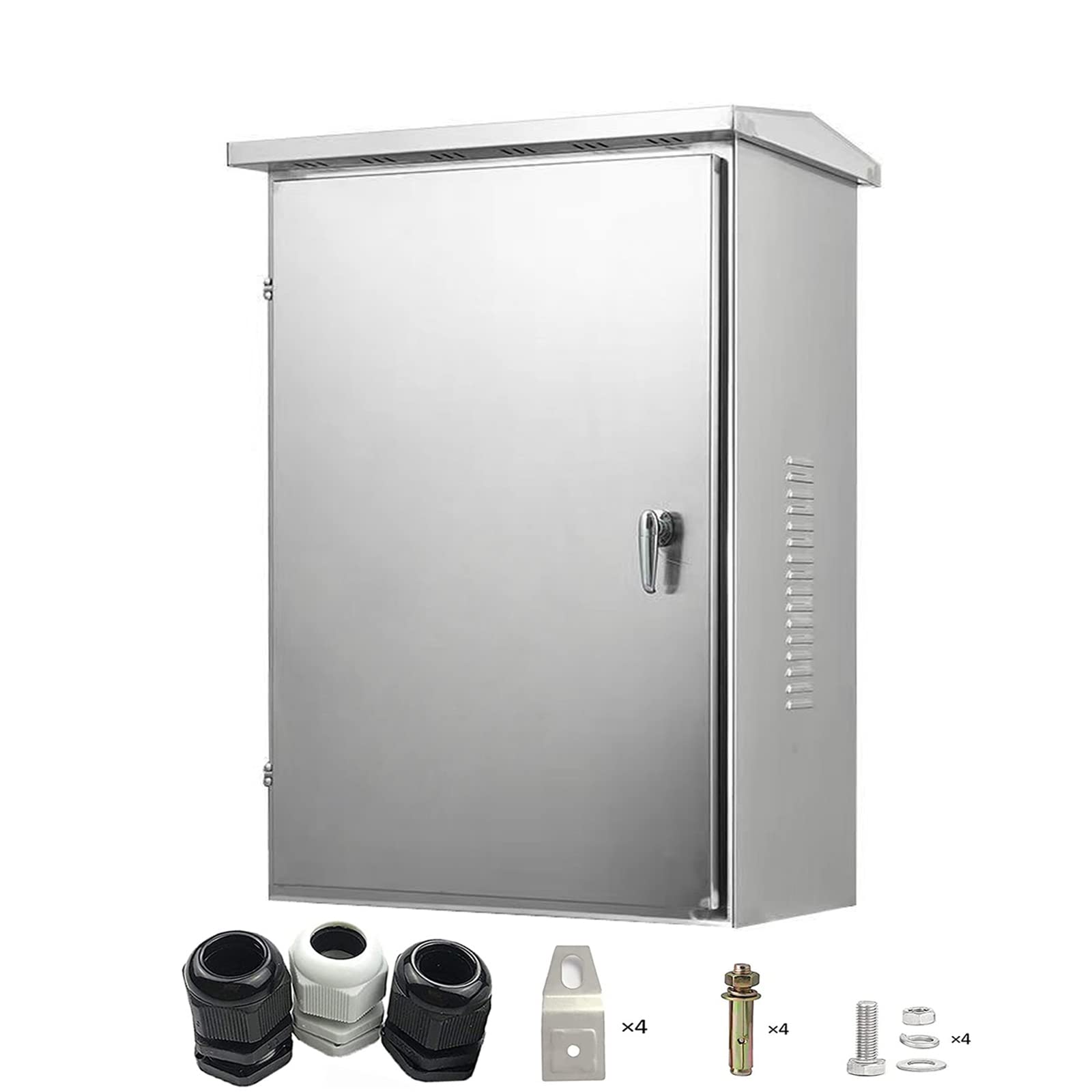 304 Stainless Steel Outdoor Electrical Box Enclosure - IP67 Waterproof & Weatherproof NEMA Junction Box for Electronics | Wall-Mounted Project Enclosure with Insulation Mounting Plate | Ideal for Outdoor Wiring, Solar Panels & Industrial Equipment Protection