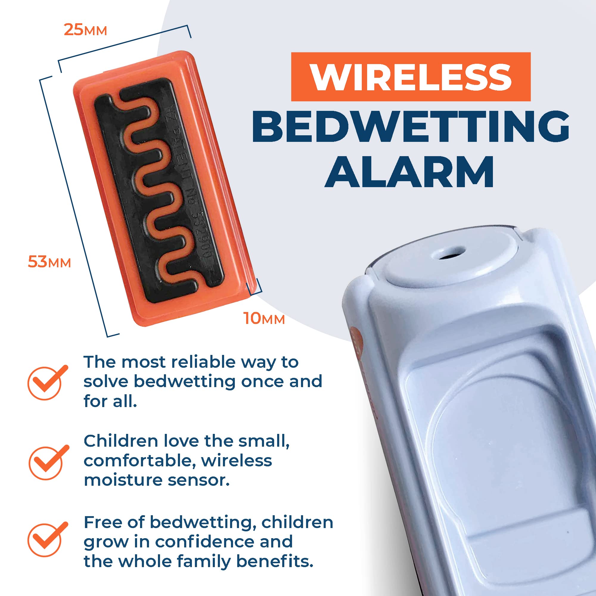 Eclipse Wireless Bedwetting Alarm for Kids - Effective Enuresis Solution with Comfortable Sensor - Perfect for Nighttime Training & Travel Use