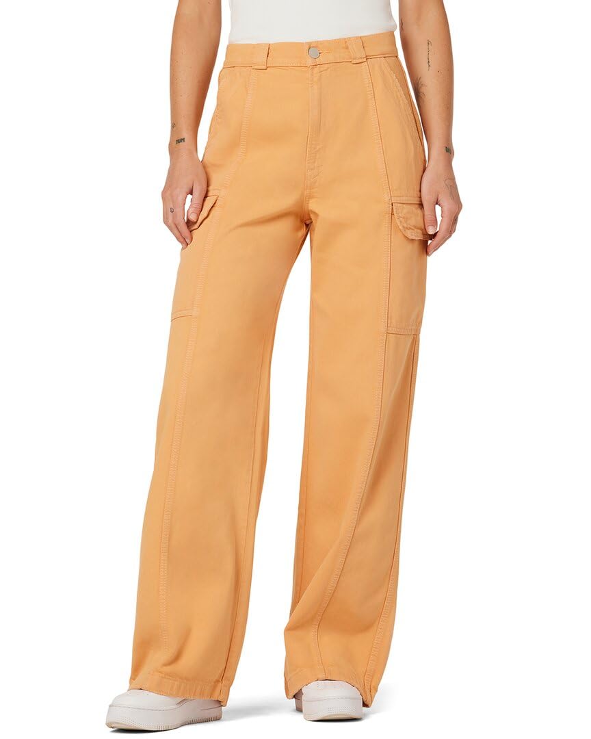 Hudson Jeans Women's High-Rise Wide Leg Cargo Pants - Clay Color Size 29 | Comfortable & Stylish Casual Wear for Everyday Outfits