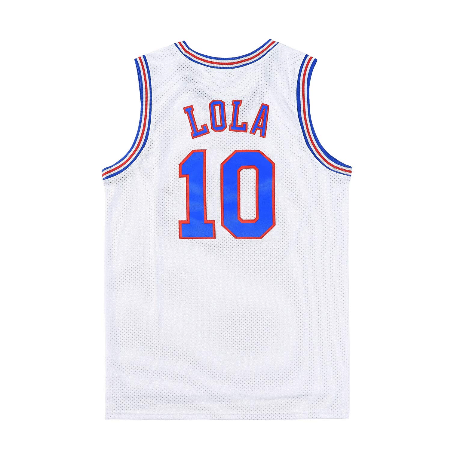 Lola #10 Space Jam Looney Tunes Basketball Jersey for Men - Official NBA Style Jersey with Headband & Socks (Sizes S-XXL) - Perfect for Basketball Games, Cosplay, and Sports Fans Gift