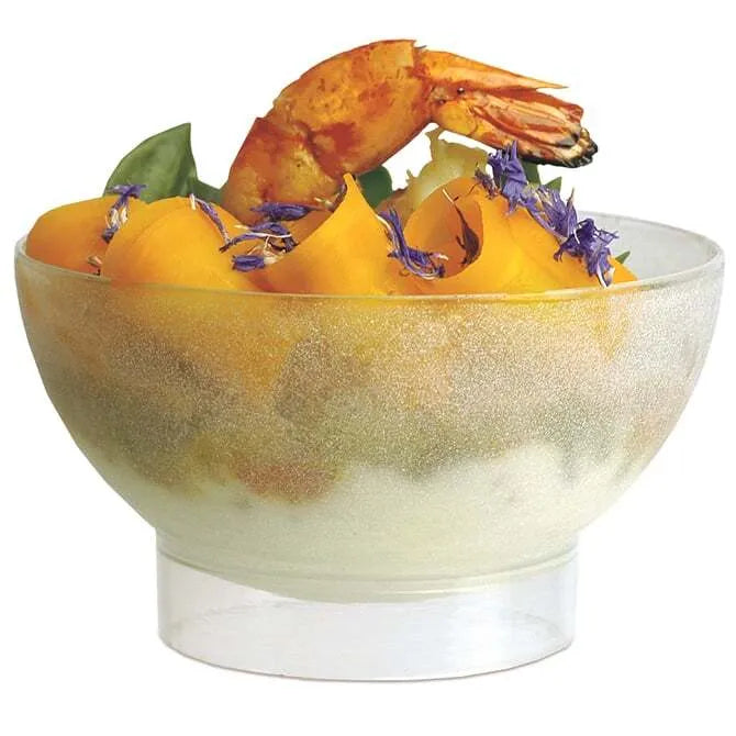 Comatec Sferik Mini Bowl Frosted - 200 Pack | Durable Plastic Mixing Bowls for Baking, Cooking & Meal Prep | Perfect for Home Kitchen & Restaurant Use