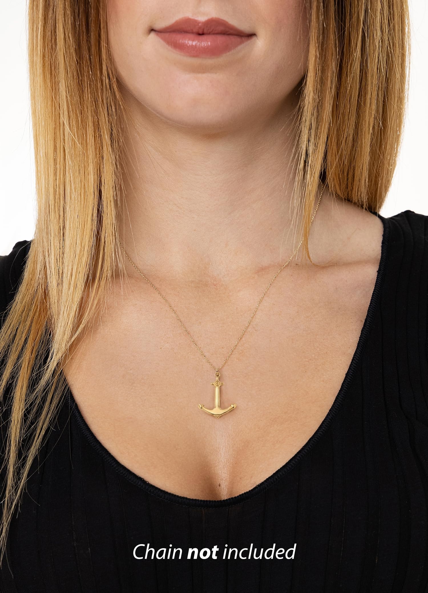 Lucchetta 14k Gold Nautical Anchor Pendant Necklace for Men & Women - Authentic Italian Jewelry from Italy - Perfect Gift for Sailors, Boaters & Beach Lovers - Ideal for Cruises, Sailing Trips & Coastal Vacations