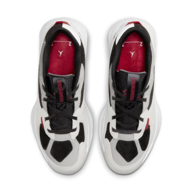Nike Jordan Air 200E Men's Basketball Sneakers - Summit White/University Red - Size 9.5 - Lightweight Cushioned Shoes for Running, Training & Streetwear Fashion