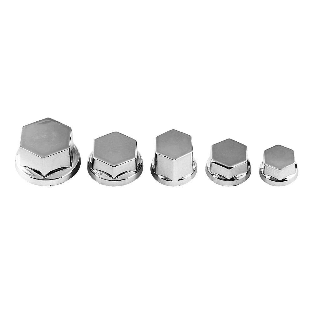 Qiilu 30Pcs Motorcycle Screw Nuts & Bolt Covers - Bike Decoration for Harley, Honda, Yamaha