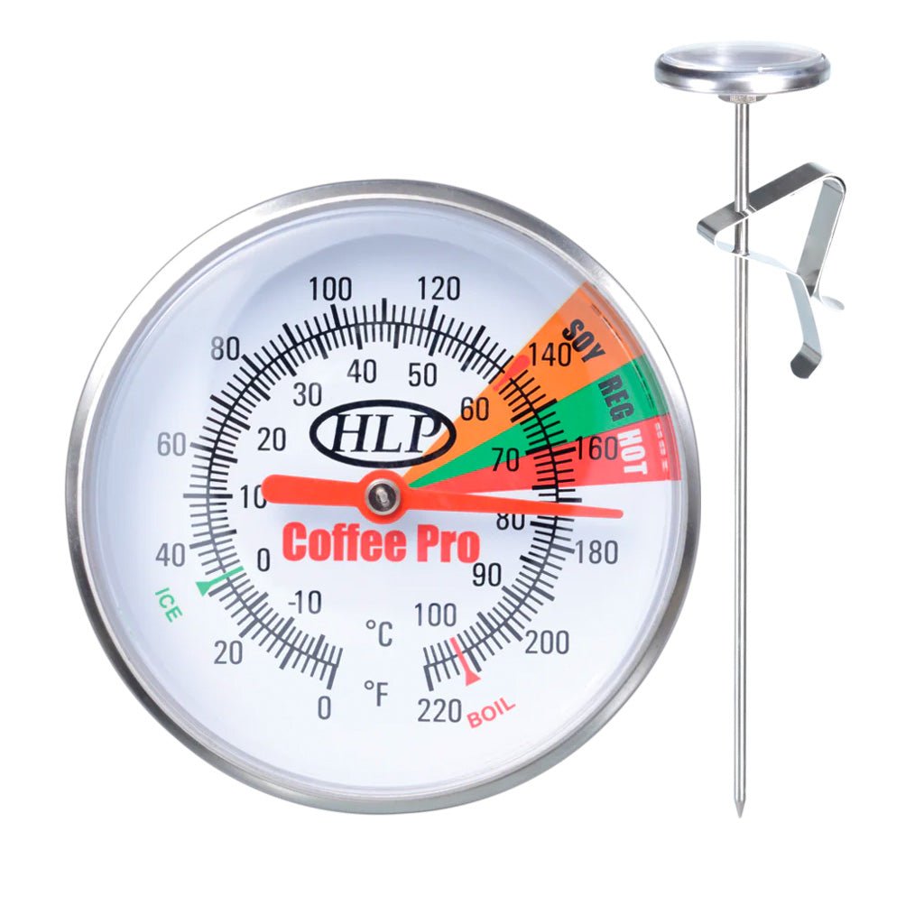 HLP Coffee Pro Long Digital Thermometer - Accurate Temperature Gauge for Coffee, Tea, Milk & Cooking - Perfect for Baristas, Home Brewing & Kitchen Use