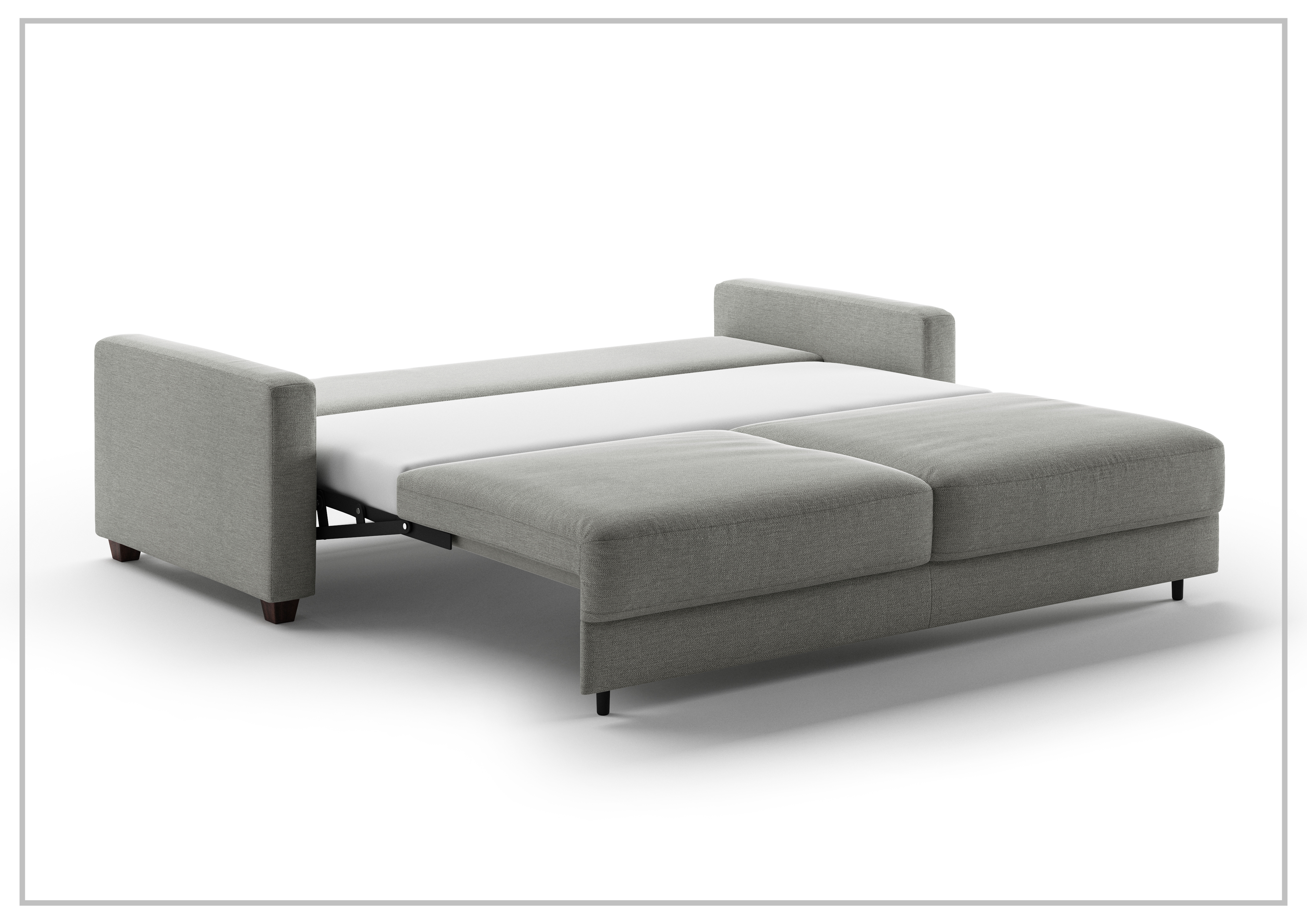 Luonto Hampton Sleeper Sofa Bed - King & Queen Size with Walnut/Chrome Legs - Perfect for Guest Rooms, Small Apartments & Home Offices