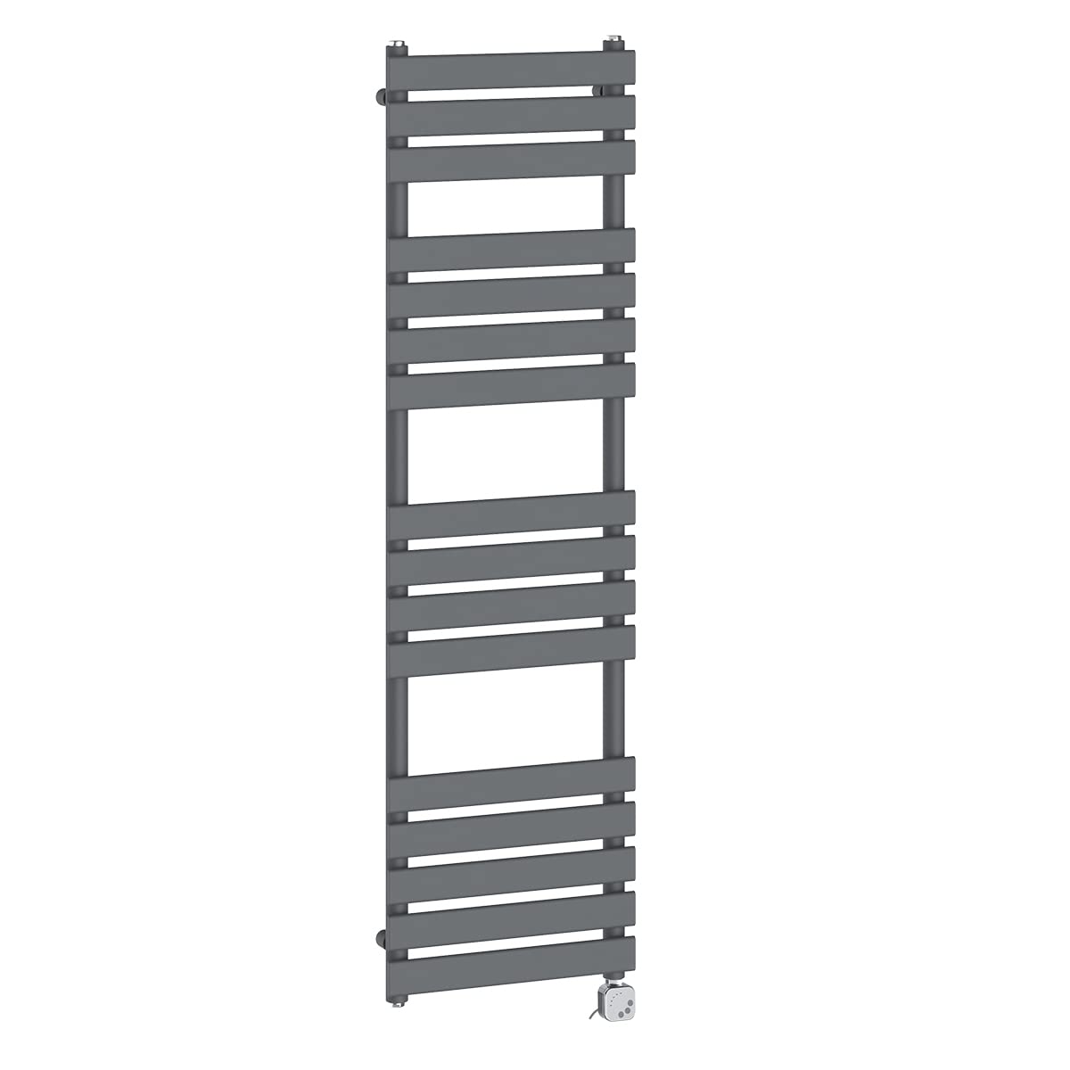 Warmehaus 1600x450mm Electric Heated Towel Rail Radiator - 800W Thermostatic Bathroom Ladder Heater with Prefilled Sand Grey Finish | Perfect for Spa, Luxury Bathroom & Home Heating Solutions