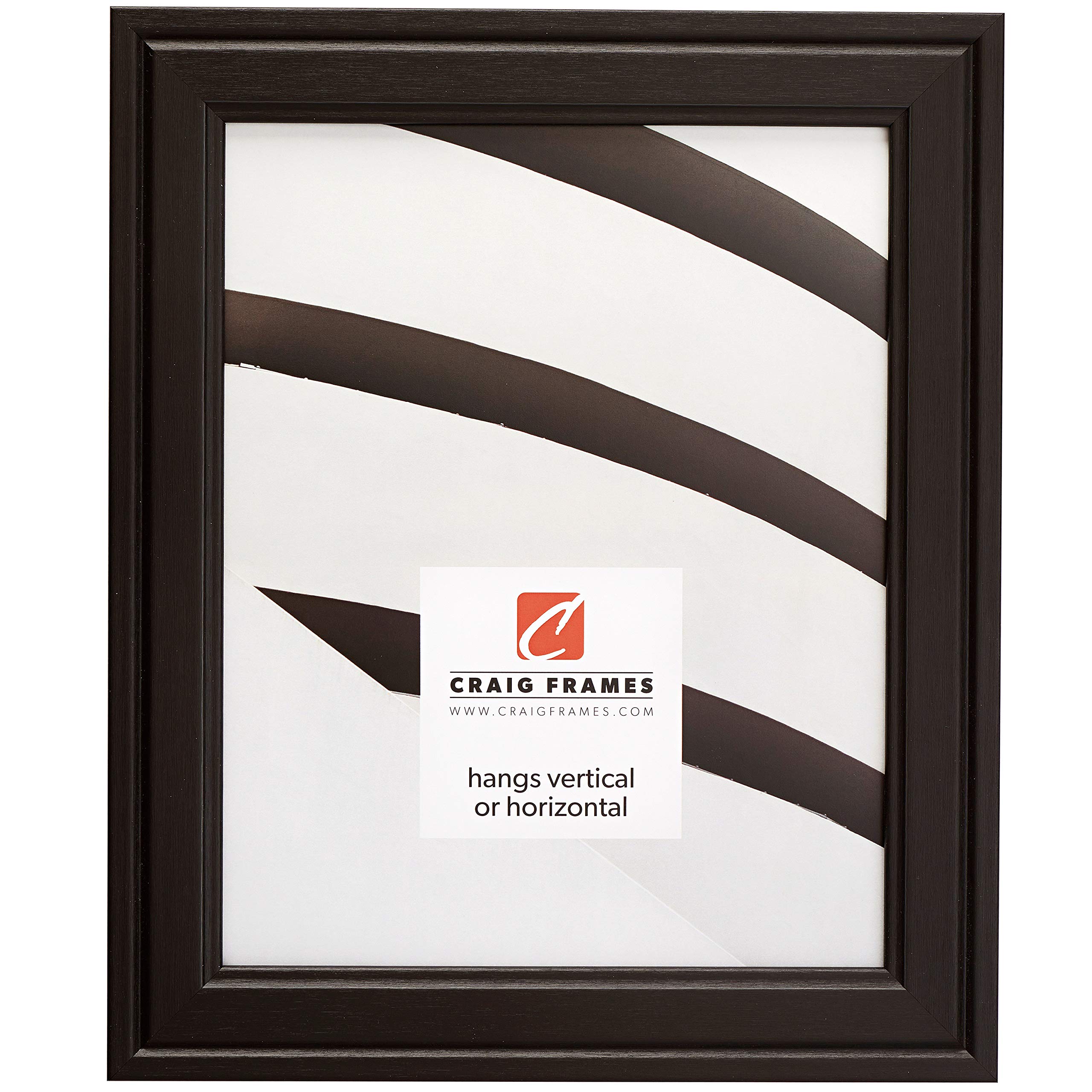 Craig Frames Manhattan 125 Black Steel Picture Frame 14x18 Inch - Wall Art Display for Photos, Posters, and Certificates - Perfect for Home, Office, and Gallery Decor