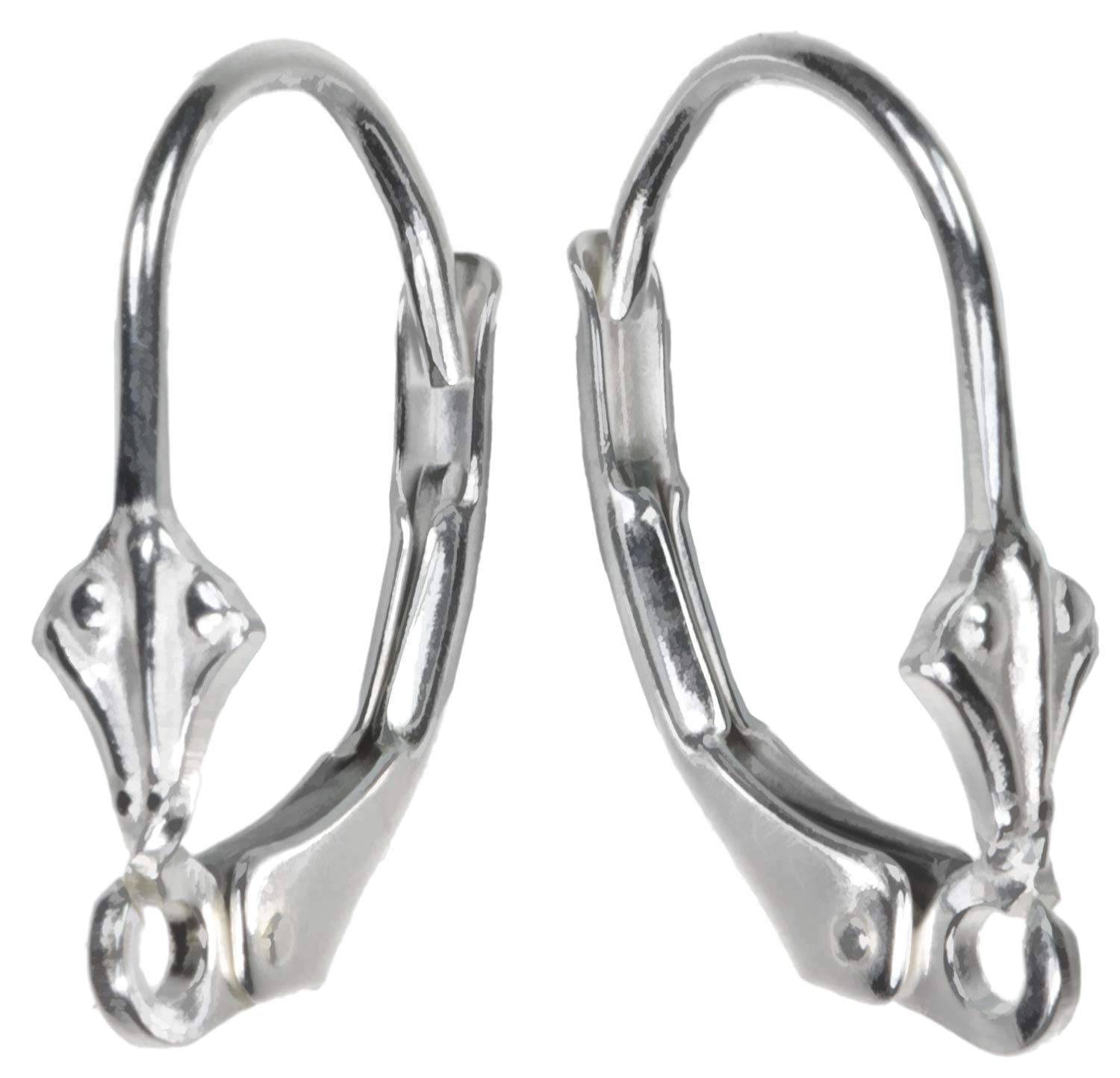 4 Mini Leverback Earring Hooks - Sterling Silver Jewelry Findings for DIY Earrings & Handmade Jewelry Making - Perfect for Dangling, Hoop, and Drop Earrings