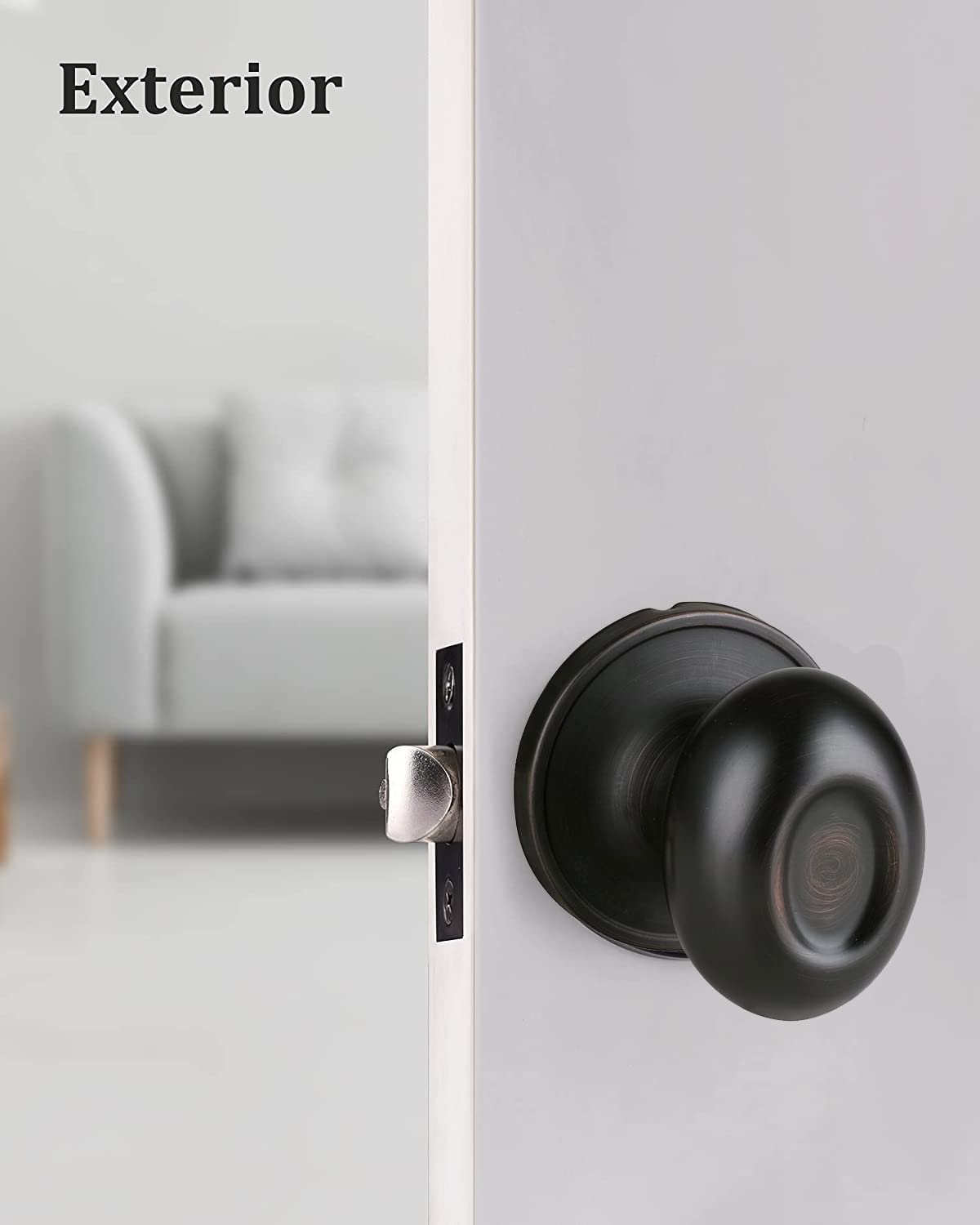15 Pack Oil Rubbed Bronze Door Knobs - Passage Door Hardware Set 692-ORB-SET (15-Piece, Hallway & Closet) - Durable Interior Door Handles for Home, Office & Commercial Use
