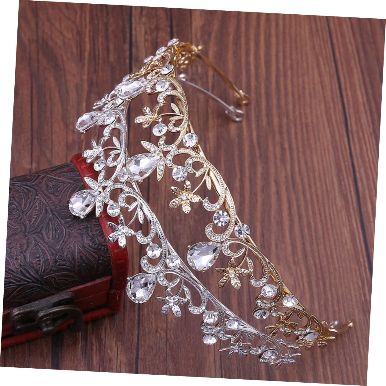 FOMIYES 2-Piece Rhinestone Crown Set - Elegant Bridal Wedding Tiara Headband & Crystal Queen Hairpiece for Women | Princess Accessories for Prom, Pageant, Birthday Party & Special Occasions | Perfect for Brides, Flower Girls & Costume Decorations