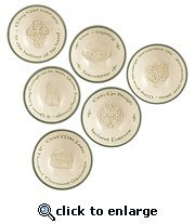 Mini Trinket Dishes Set of 6 - Assorted Decorative Jewelry & Key Holder Trays for Rings, Coins, Earrings - Perfect for Vanity, Dresser, Nightstand Organization