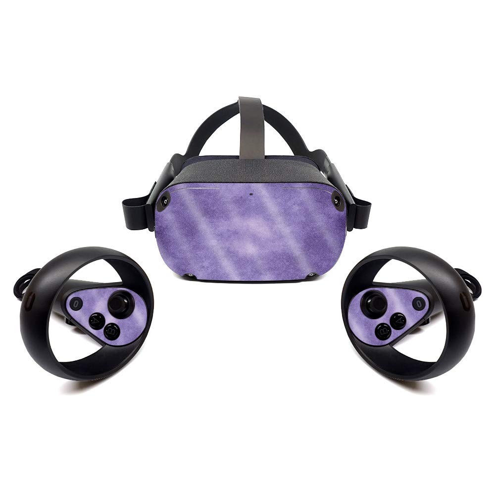 MightySkins Glossy Glitter Skin Cover for Oculus Quest 2/Pro - Purple Airbrush Design | Protective & Durable High-Gloss Finish | Easy to Apply & Remove | Made in USA | Perfect for Gaming, VR Parties & Customizing Your Headset