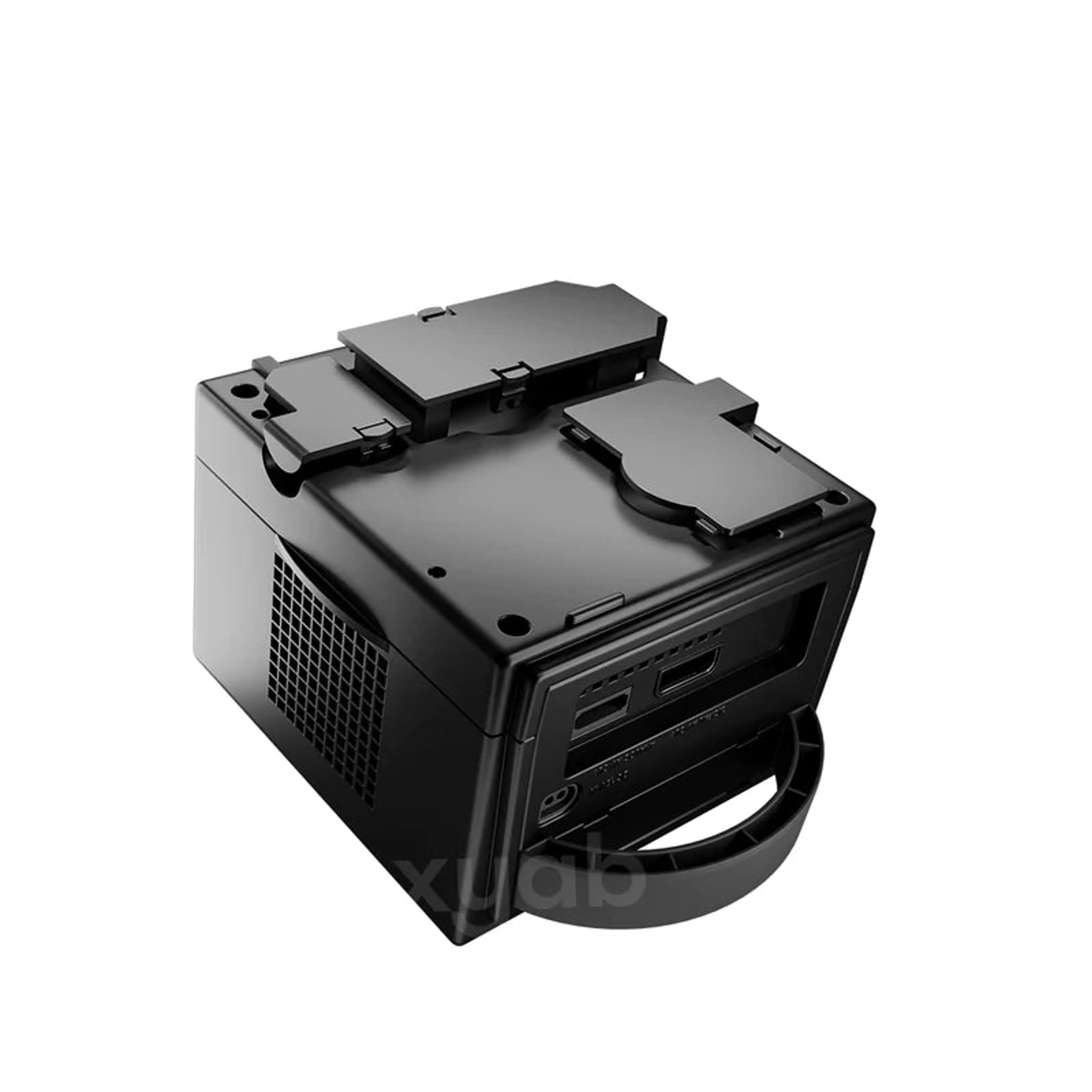 3-Piece Black Port Covers for Nintendo GameCube® - Protect Your Console from Dust & Damage (Perfect for Gaming Setups & Storage)
