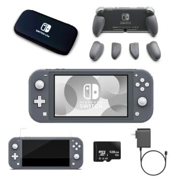 Refurbished Nintendo Switch Lite Console - Gray | Portable Gaming Bundle with Enhanced Battery Life | Perfect for Travel, Commuting & On-the-Go Entertainment