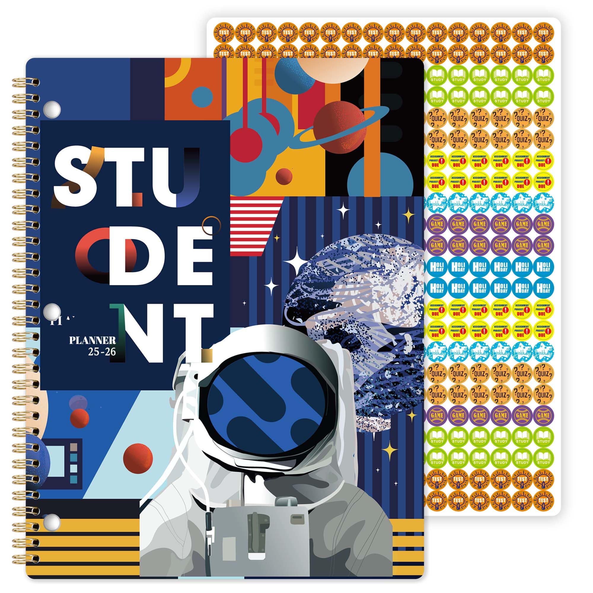 2025-2026 Academic Planner for Students - July 2025 to June 2026 School Year Organizer - 9