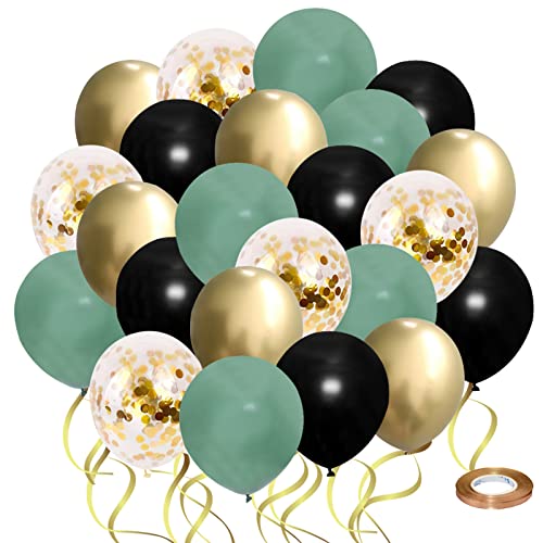 Green and Gold Balloons 50pcs