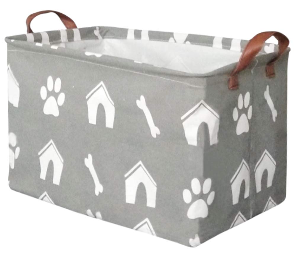Rectangular Storage Basket - Nursery Hamper Canvas Fabric Toy Organizer Bin, Waterproof Storage Box for Kids Rooms, Playroom, Shelves & Laundry | Perfect for Toy Storage, Baby Clothes & Gift Basket (Doghouse Design) - Ideal for Nursery Organization, Playroom Storage & Home Decor