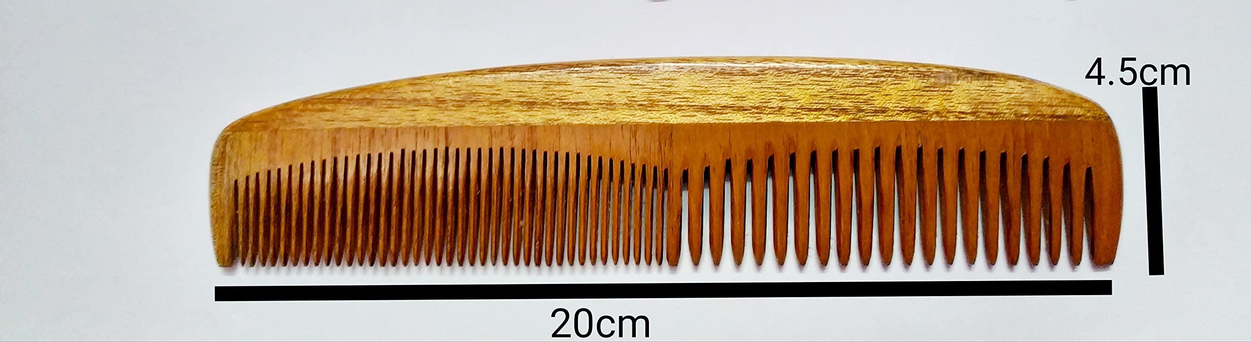 Premium Neem Wood Hair Comb for Hair Growth & Dandruff Control - Natural Wooden Comb for Men & Women - Frizz & Hairfall Solution - Handcrafted Ayurvedic Comb for Healthy Hair - Perfect for Daily Hair Care & Styling at Home or Travel