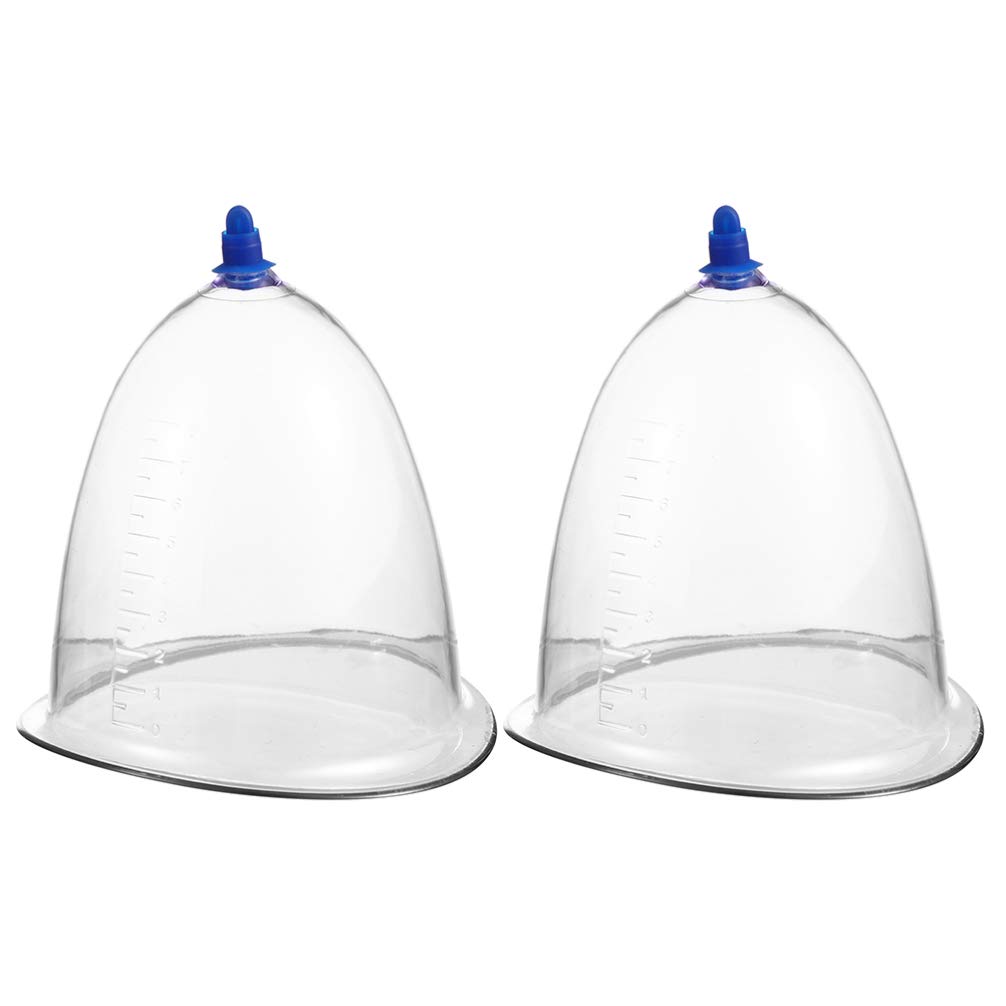 EXCEART 2-Piece Negative Pressure Vacuum Cupping Therapy Set - Chinese Cupping Massage Cups for Back, Neck & Body Acupoint Relief - Muscle & Joint Pain Relief, Detox & Relaxation - Perfect for Home Spa & Physical Therapy