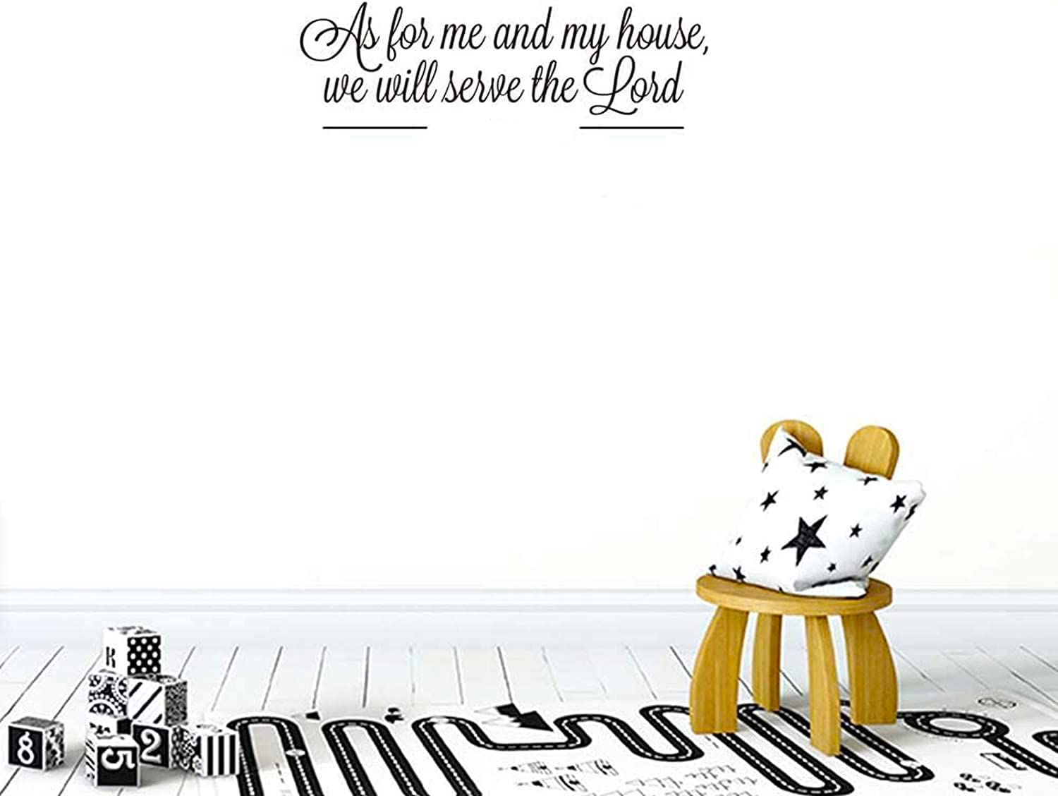 Black Vinyl Wall Sticker - Bible Verse Home Decor for Living Room & Bedroom