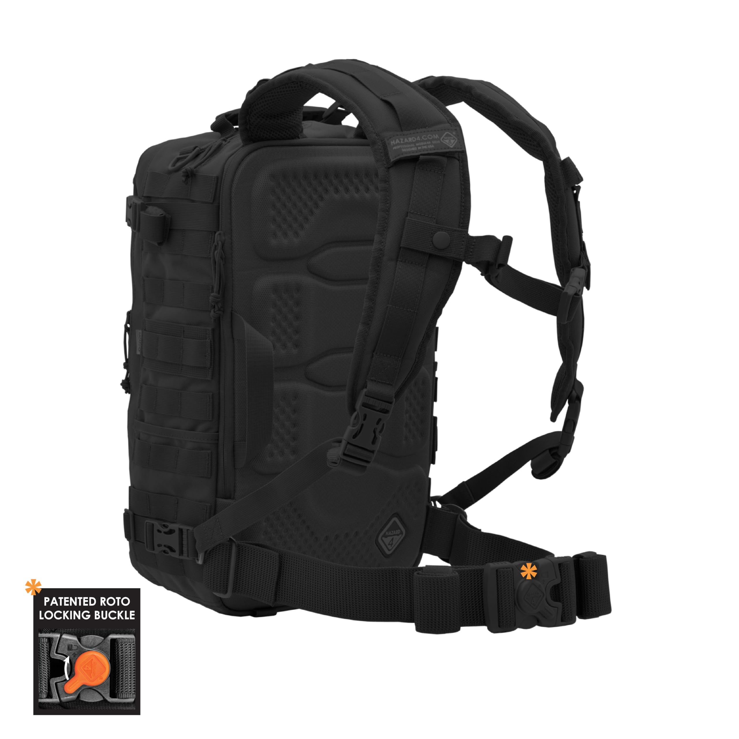 HAZARD 4 Second Front™ Rotatable Tactical Backpack - Durable Military Style MOLLE Compatible EDC Pack for Outdoor, Hiking & Travel - Perfect for Adventure, Camping & Everyday Carry