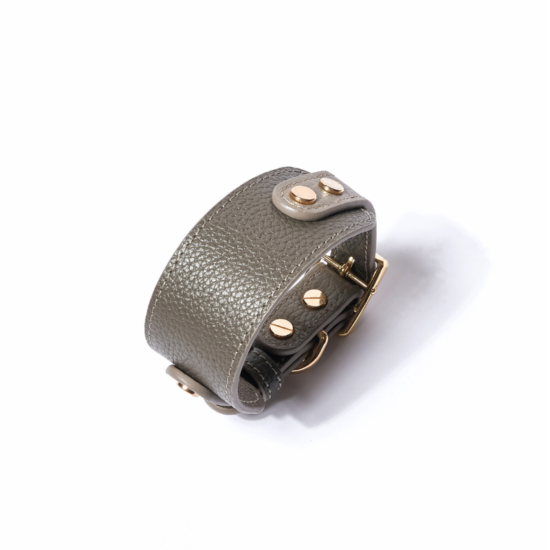 Premium Genuine Leather Dog Collar with Metal Buckle - Durable & Stylish for Small, Medium, Large Dogs - Perfect for Daily Walks, Training & Outdoor Adventures