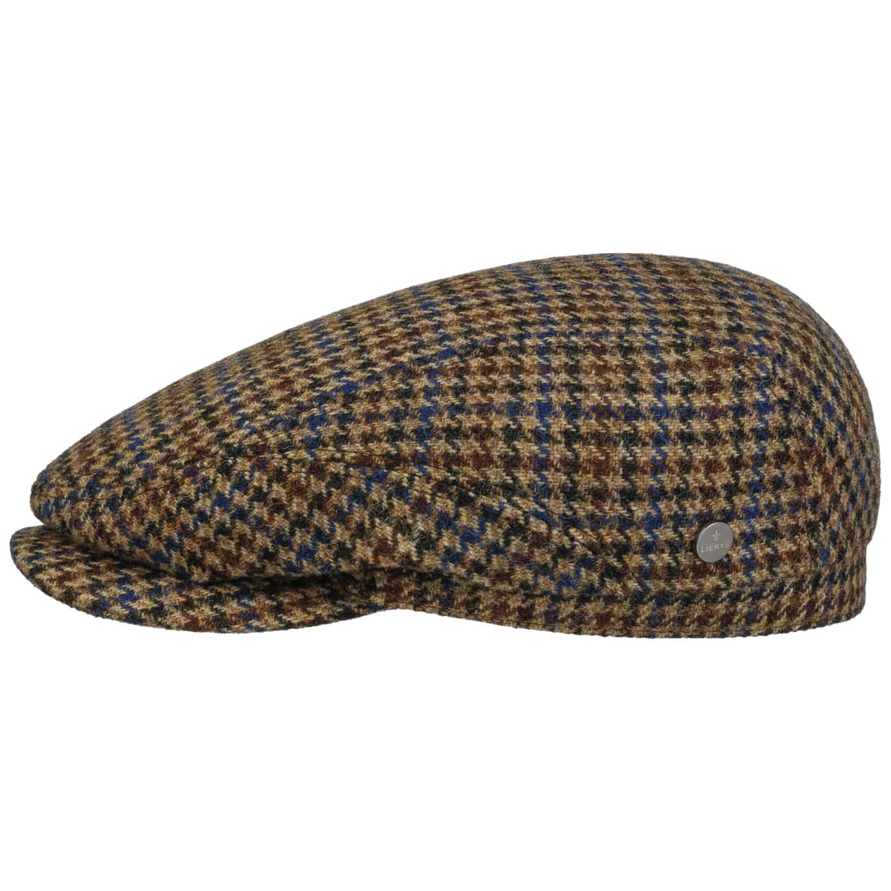 Lierys Pepita Driver Flat Cap - Stylish Men's Wool Hat for Casual & Outdoor Wear - Perfect for Driving, Golfing, and Everyday Fashion
