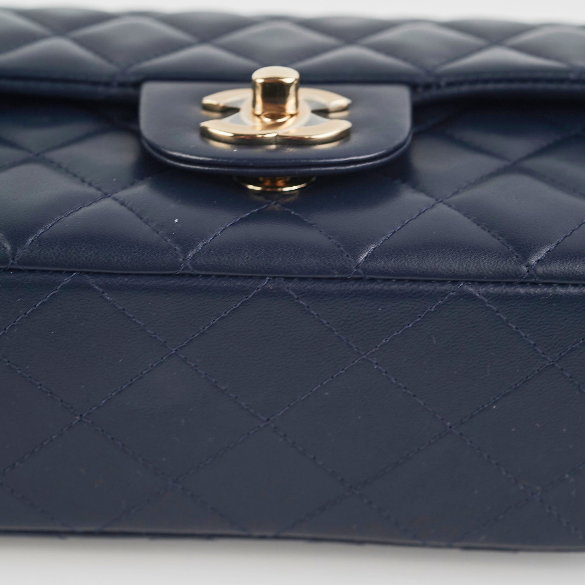 Chanel Mini Rectangular Navy Blue Quilted Caviar Leather Crossbody Bag - Luxury Designer Handbag for Women, Perfect for Evening Events & Date Nights
