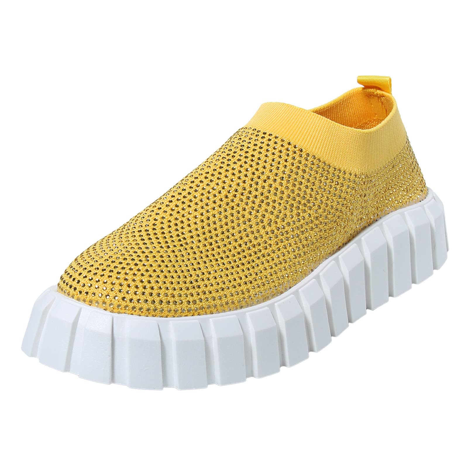 Breathable Air Cushion Running Shoes - Lightweight Gym & Athletic Sneakers for Men Women - Perfect for Walking, Jogging, Beach & Casual Workouts - Yellow Canvas Fashion Shoes