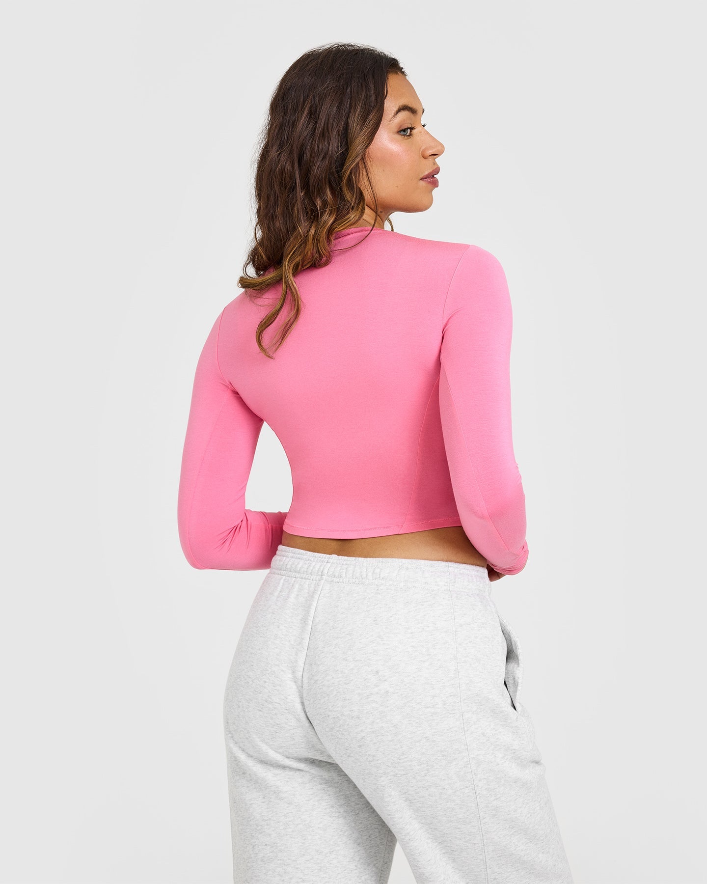Mellow™ Soft Mid Long Sleeve Women's T-Shirt - Peony Pink | Comfortable Casual Wear for Everyday Outfits & Layering