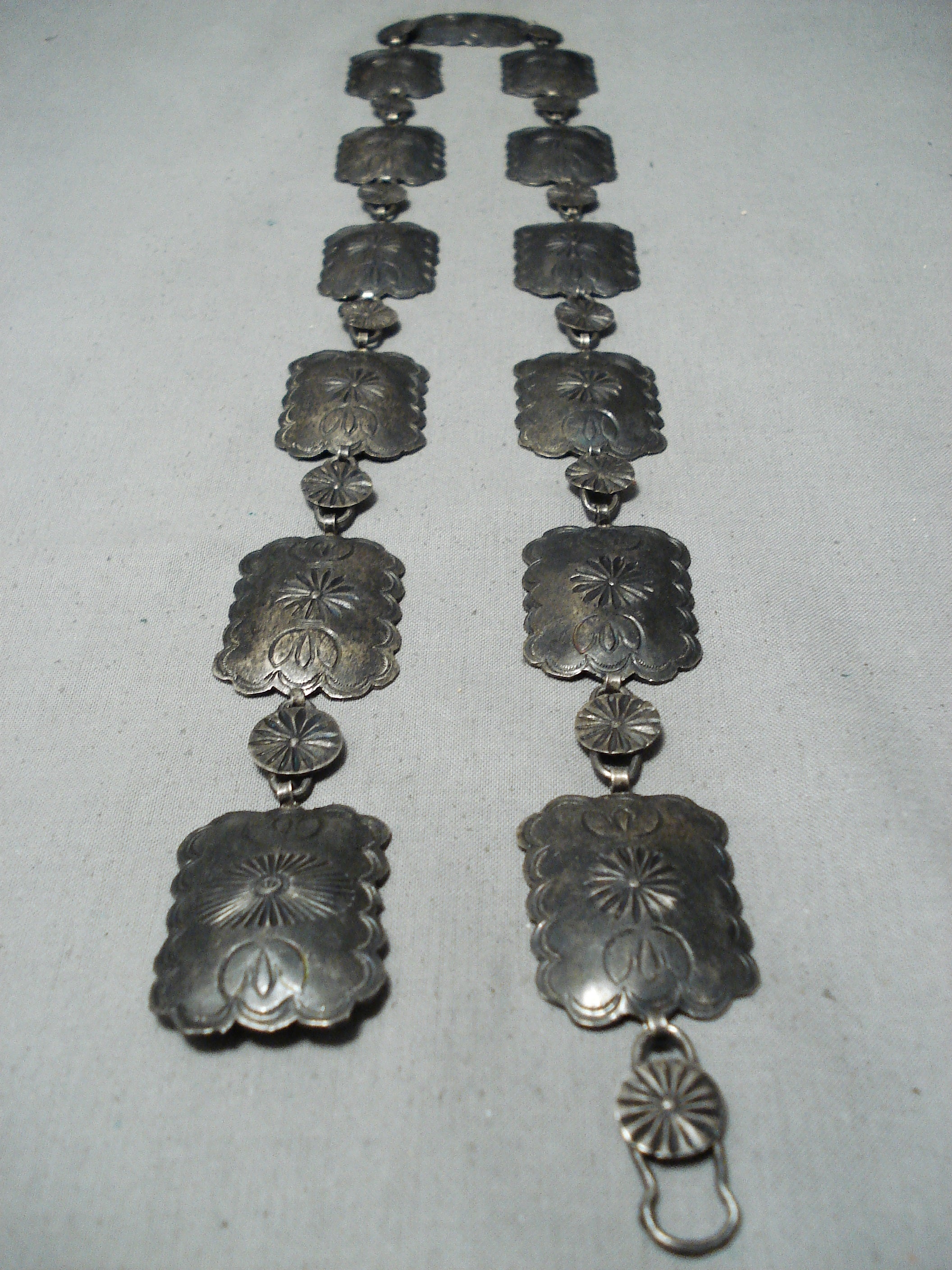 Vintage 1930s Navajo Sterling Silver Concho Belt - Authentic Native American Jewelry for Western Fashion & Boho Style