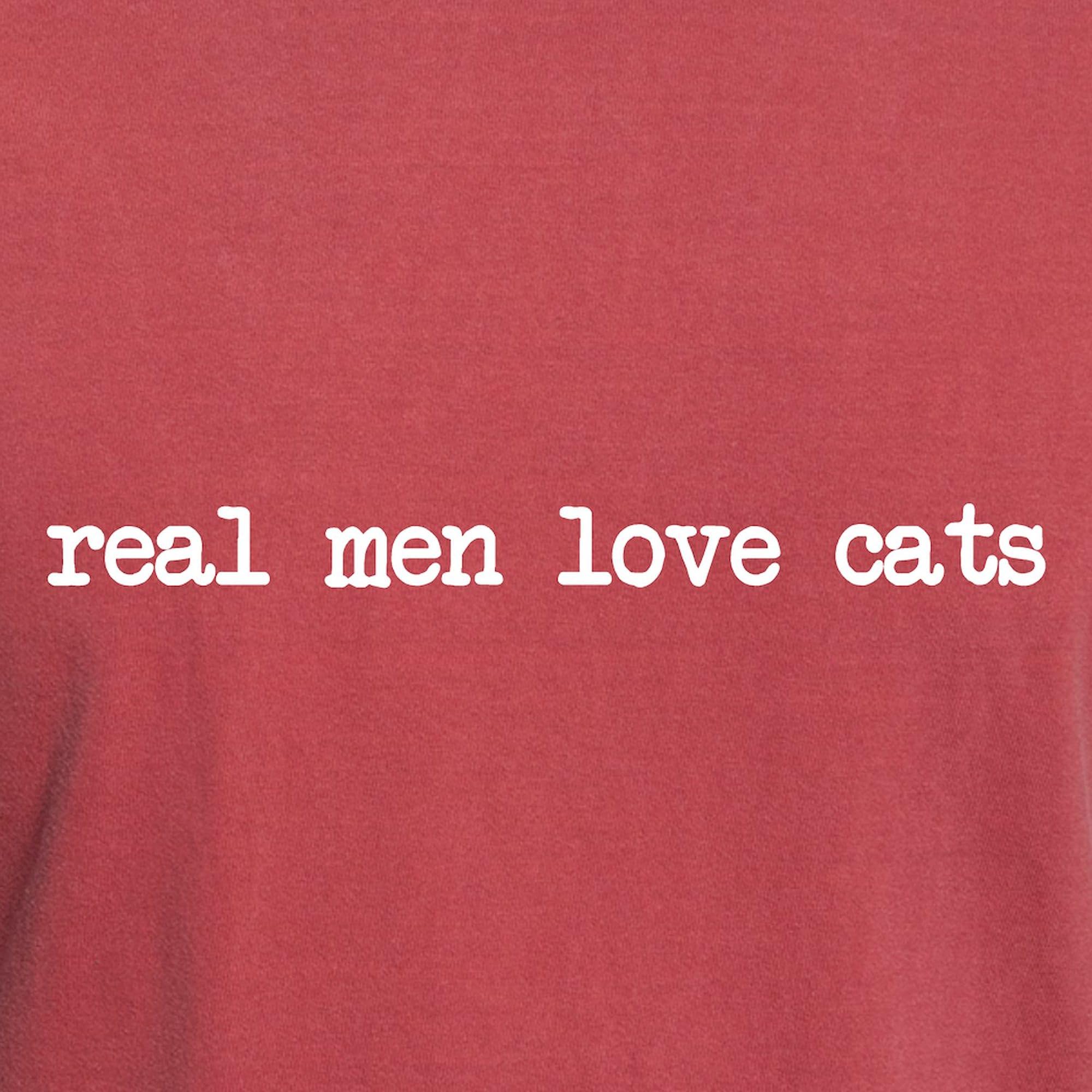 Real Men Love Cats White Comfort T-Shirt for Casual Wear