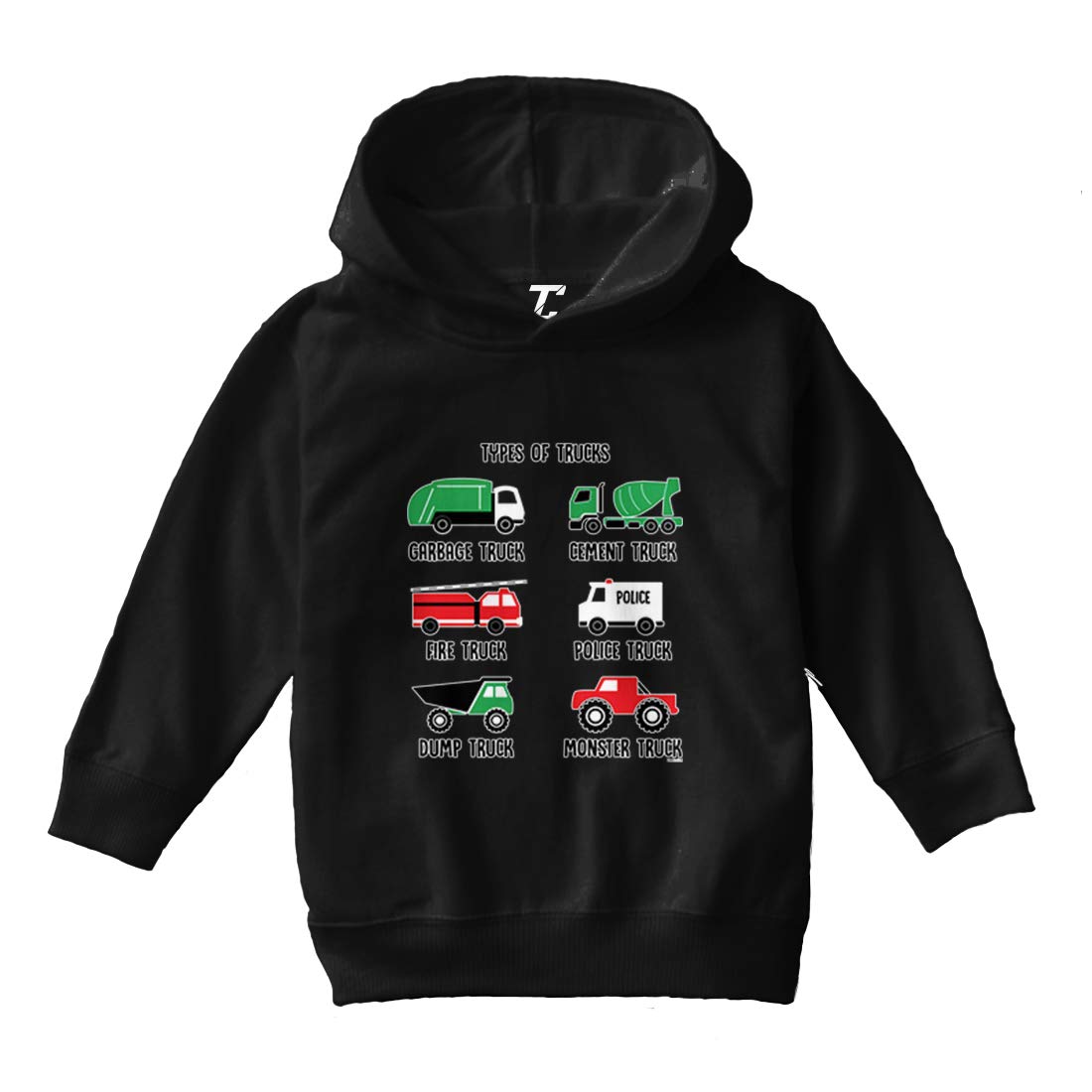 Kids' Garbage Truck & Fire Engine Fleece Hoodie - Toddler & Youth Truck Lover Pullover - Cozy Playtime & Outdoor Winter Wear