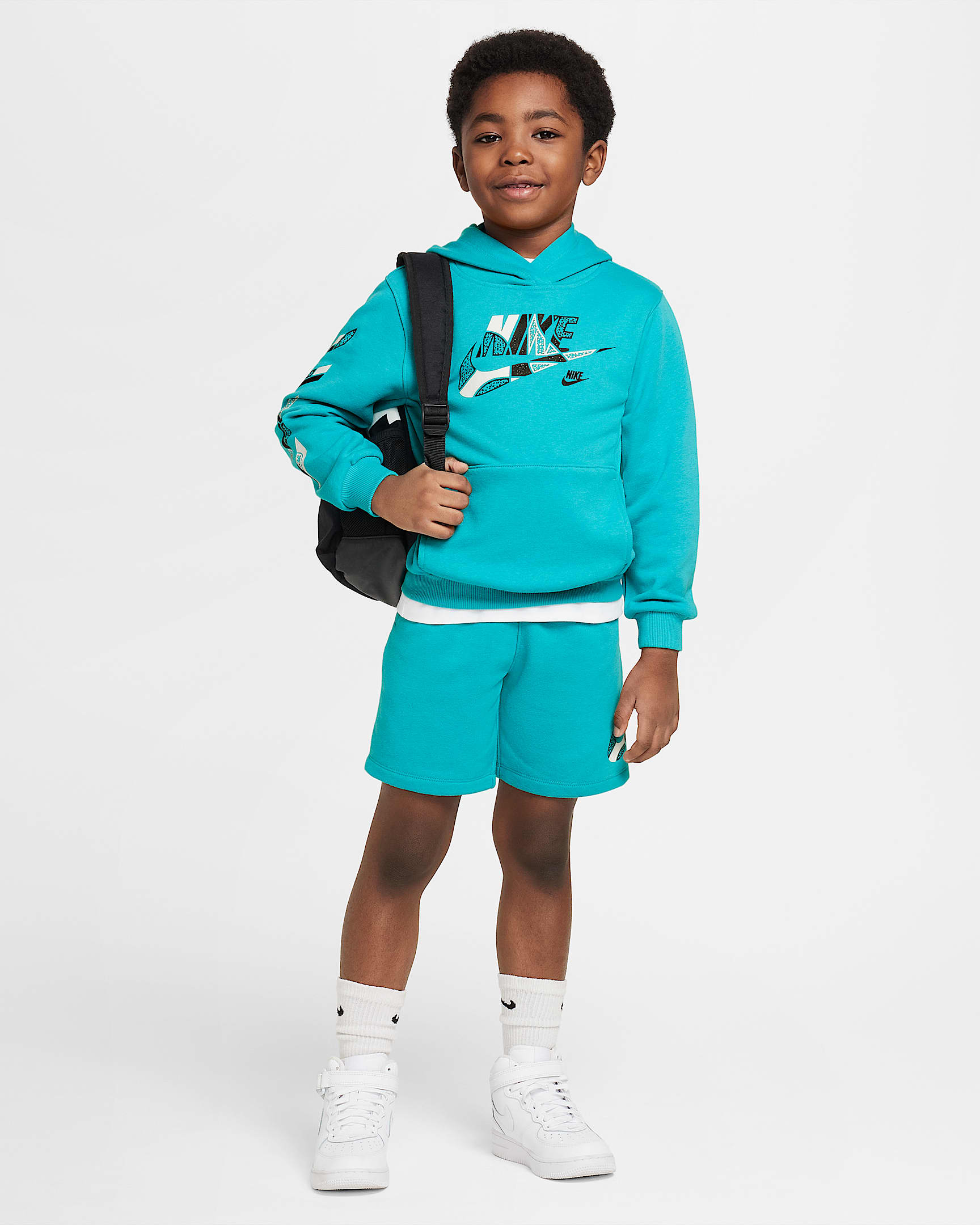 Nike Kids' Outside the Lines French Terry Hoodie - Dusty Cactus | Soft & Comfortable Pullover for Boys & Girls | Perfect for Playdates, School & Outdoor Activities