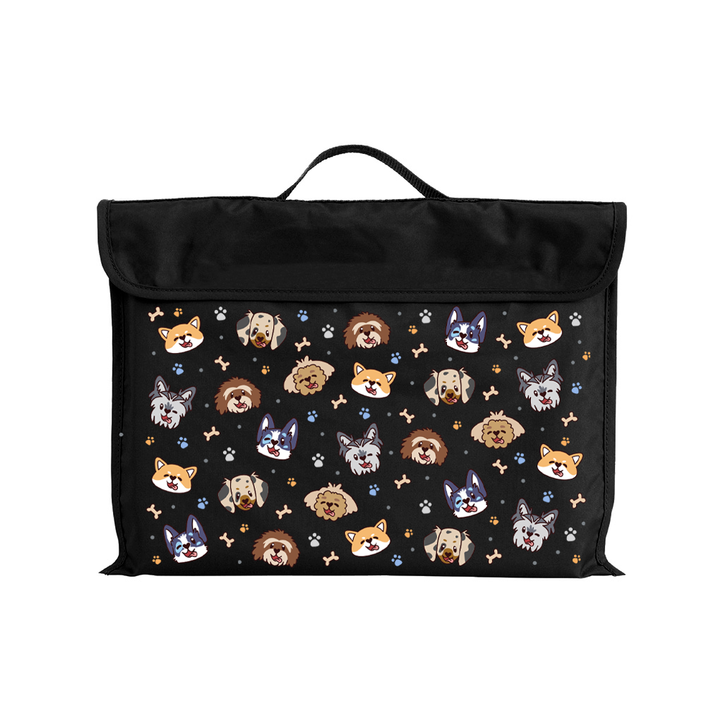 Eco-Friendly Puppy Pals Library Tote Bag for Kids - Reusable Book Carrier for School, Reading, and Shopping