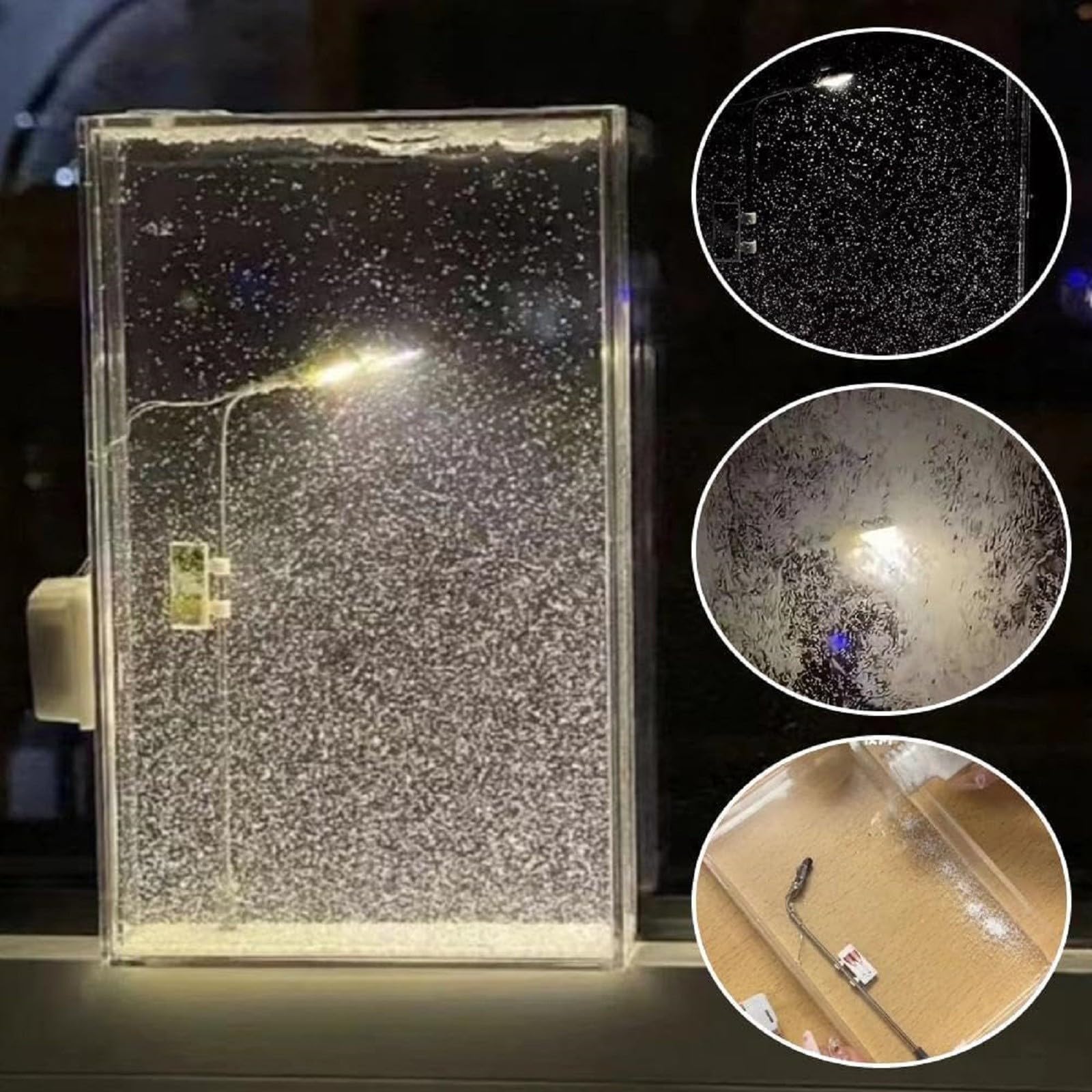 DIY Snowy Night Street Lamp Kit - Flowing Snowfall Light for Christmas Decorations, Indoor Holiday Lights - Perfect for Home, Party & Festive Decor