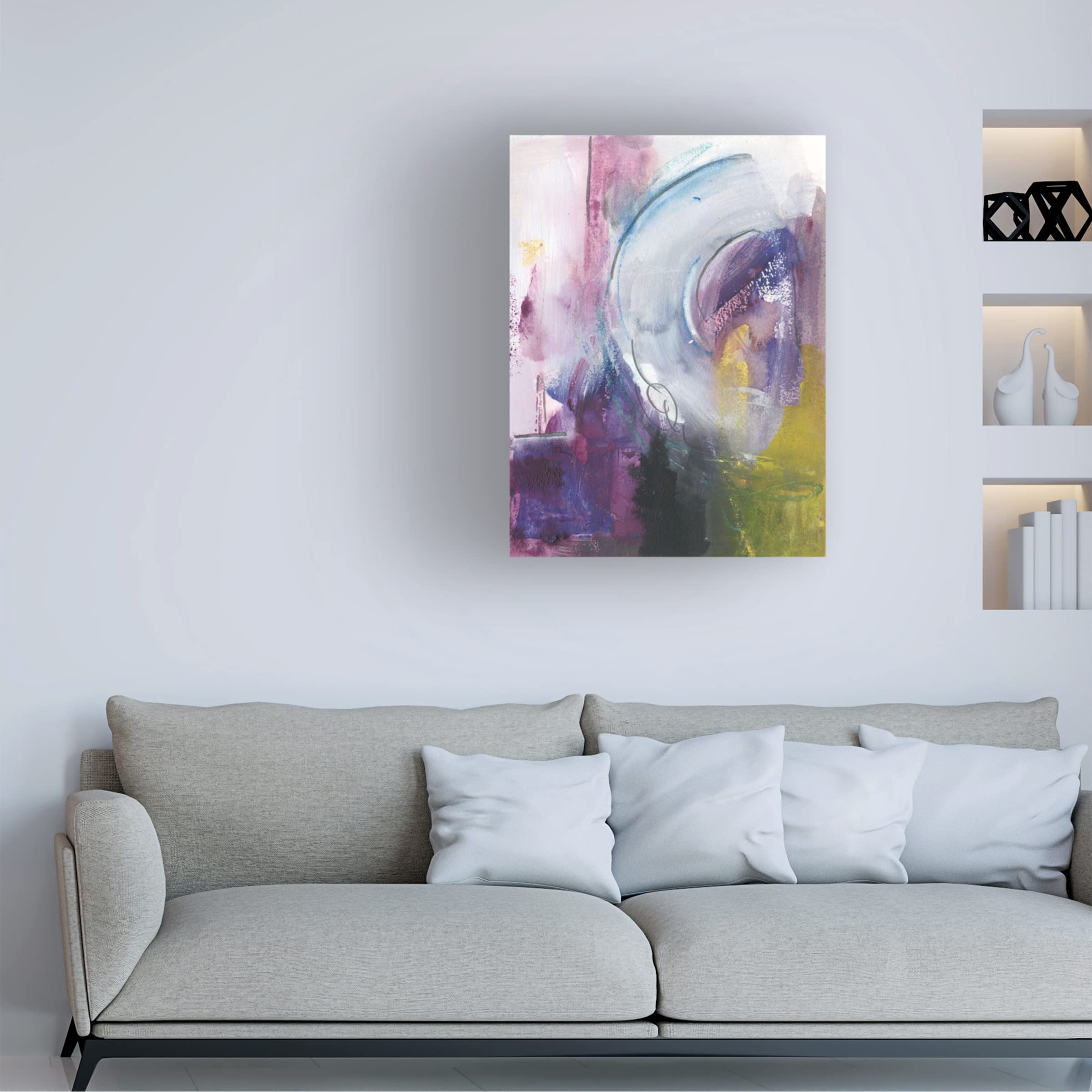 Trademark Fine Art 'New Beginning IV' Canvas Wall Art by Joyce Combs - Modern Home Decor for Living Room, Bedroom & Office