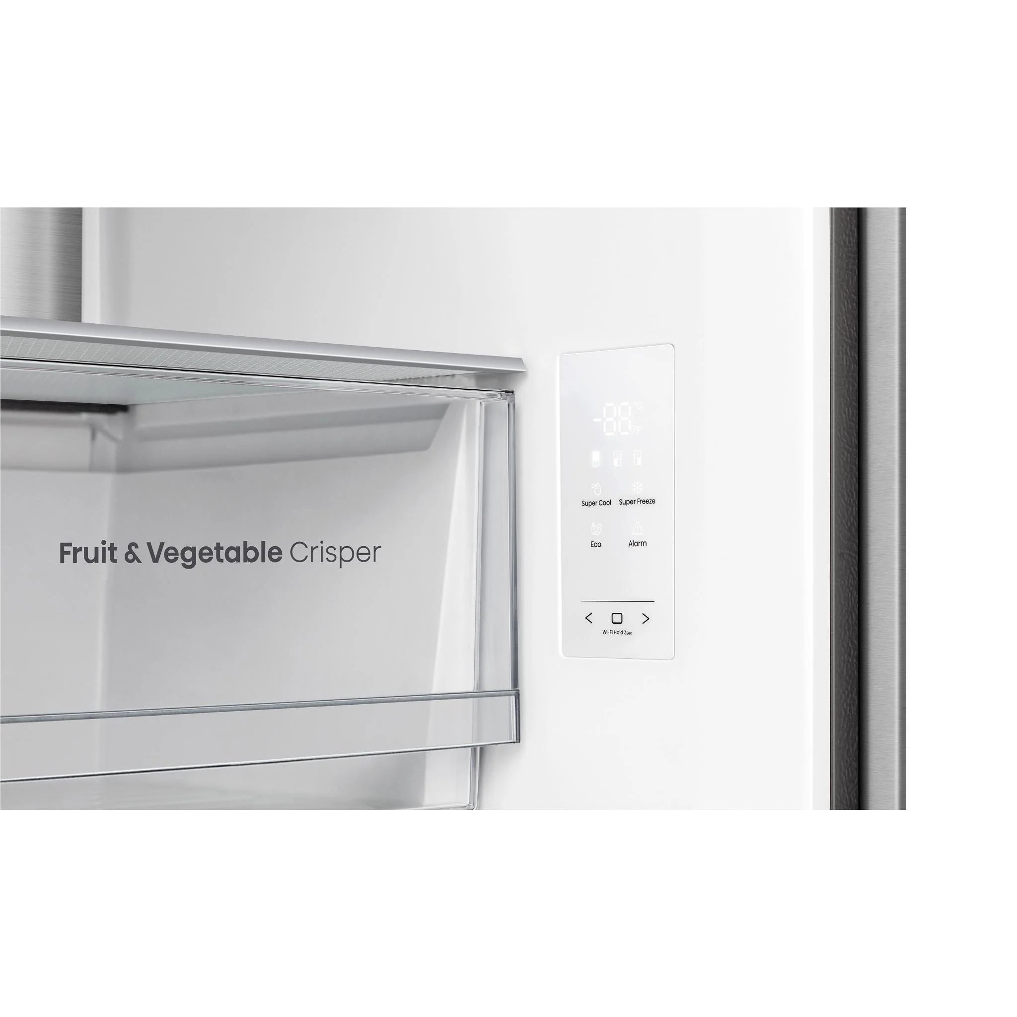 Hisense HRCD483G 483L White Glass French Door Refrigerator - PureFlat Design, Energy Efficient, 3-Year Warranty - Perfect for Modern Kitchens & Open-Concept Homes