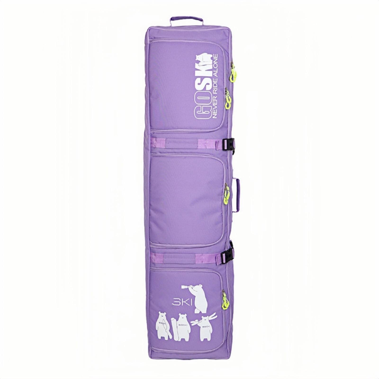Kids' Fully Padded Snowboard Bag with Wheels - Water Resistant Ski Travel Bag for Airplane & Car Trips - Perfect for Winter Sports Gear Protection & Easy Transportation
