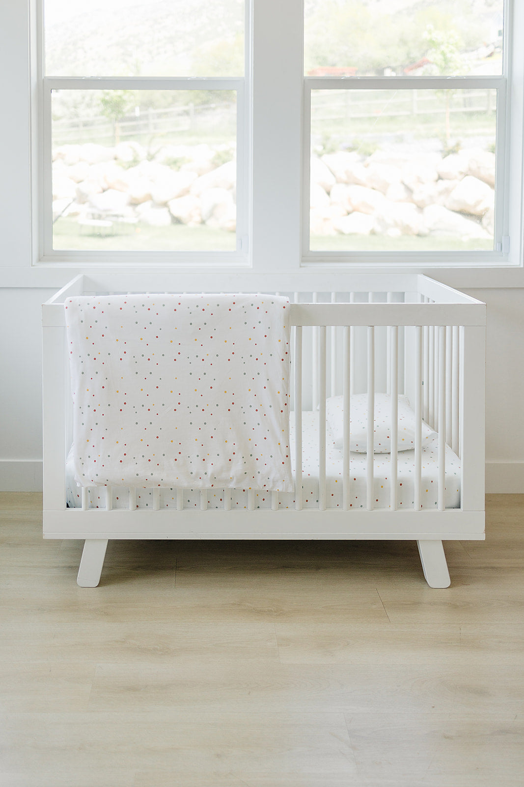 Ecolino® 100% Organic Cotton Duvet Cover for Crib & Toddler - Soft Dots Design | Perfect for Nursery, Daycare & Baby Bedroom Decor