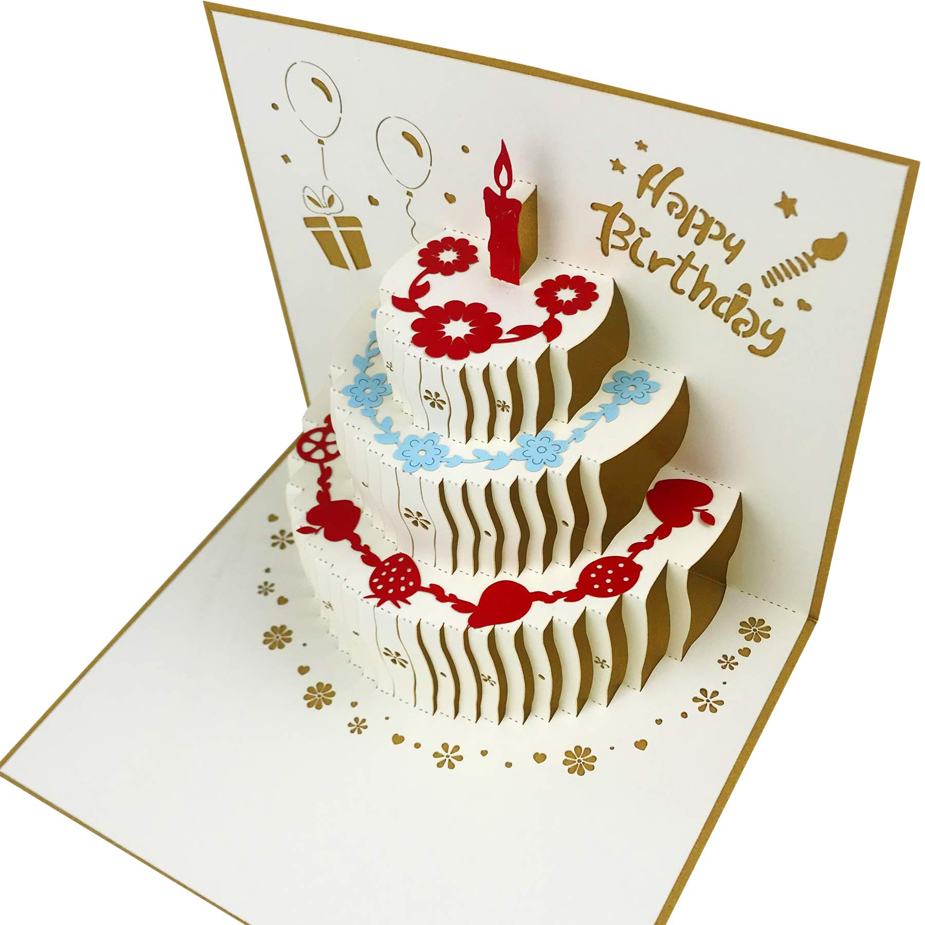 3D Pop Up Birthday Cards - Laser Cut Greeting Cards with Envelopes for Mom, Wife, Sister, Boy, Girl & Friends | Perfect for Birthdays, Anniversaries & Special Occasions