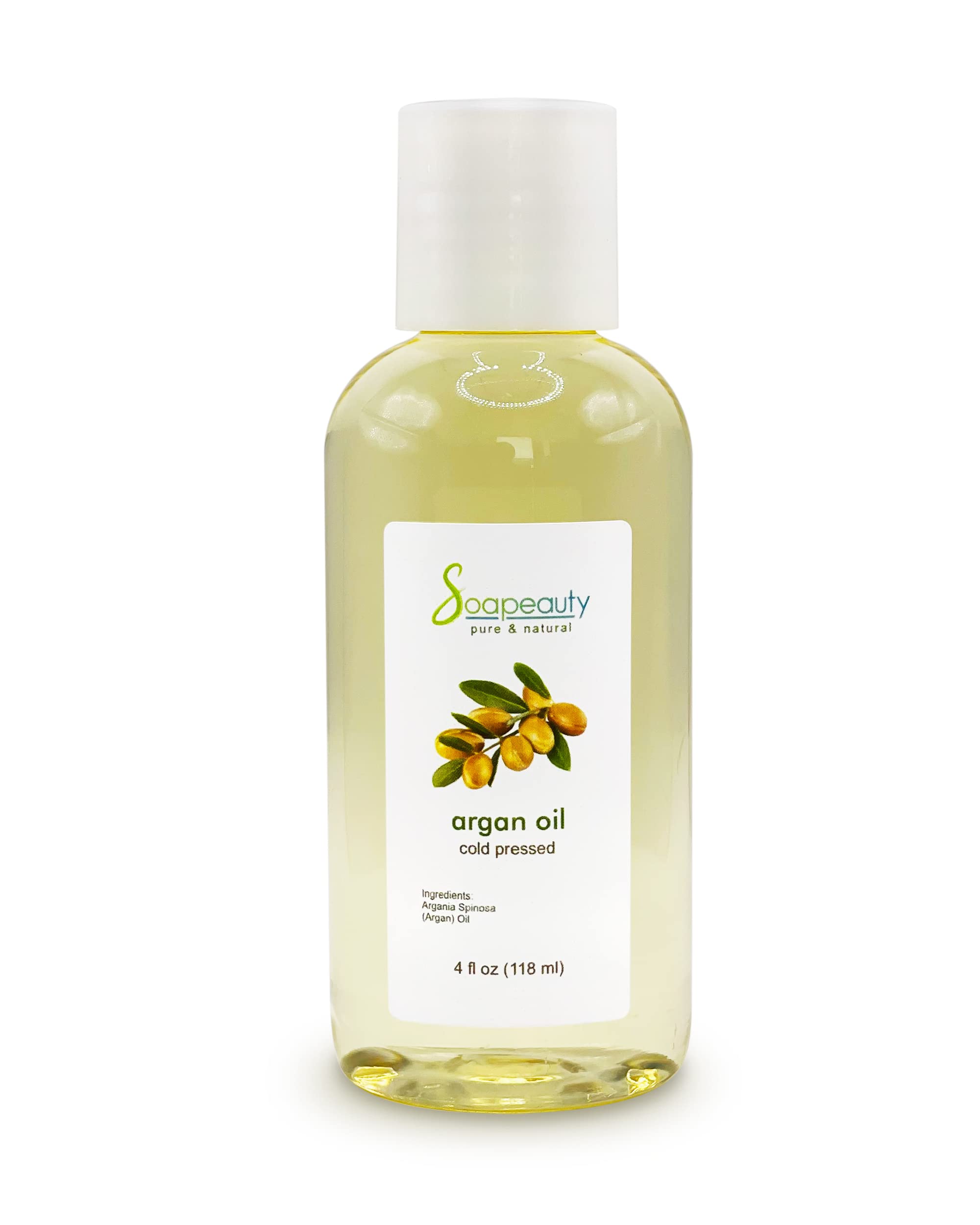 Pure Cold Pressed 100% Natural Moroccan Argan Oil for Hair Growth & Skin Moisturizer - 4 fl oz Carrier Oil for Essential Oils | Perfect for Hair Care, Face Hydration & DIY Beauty Recipes